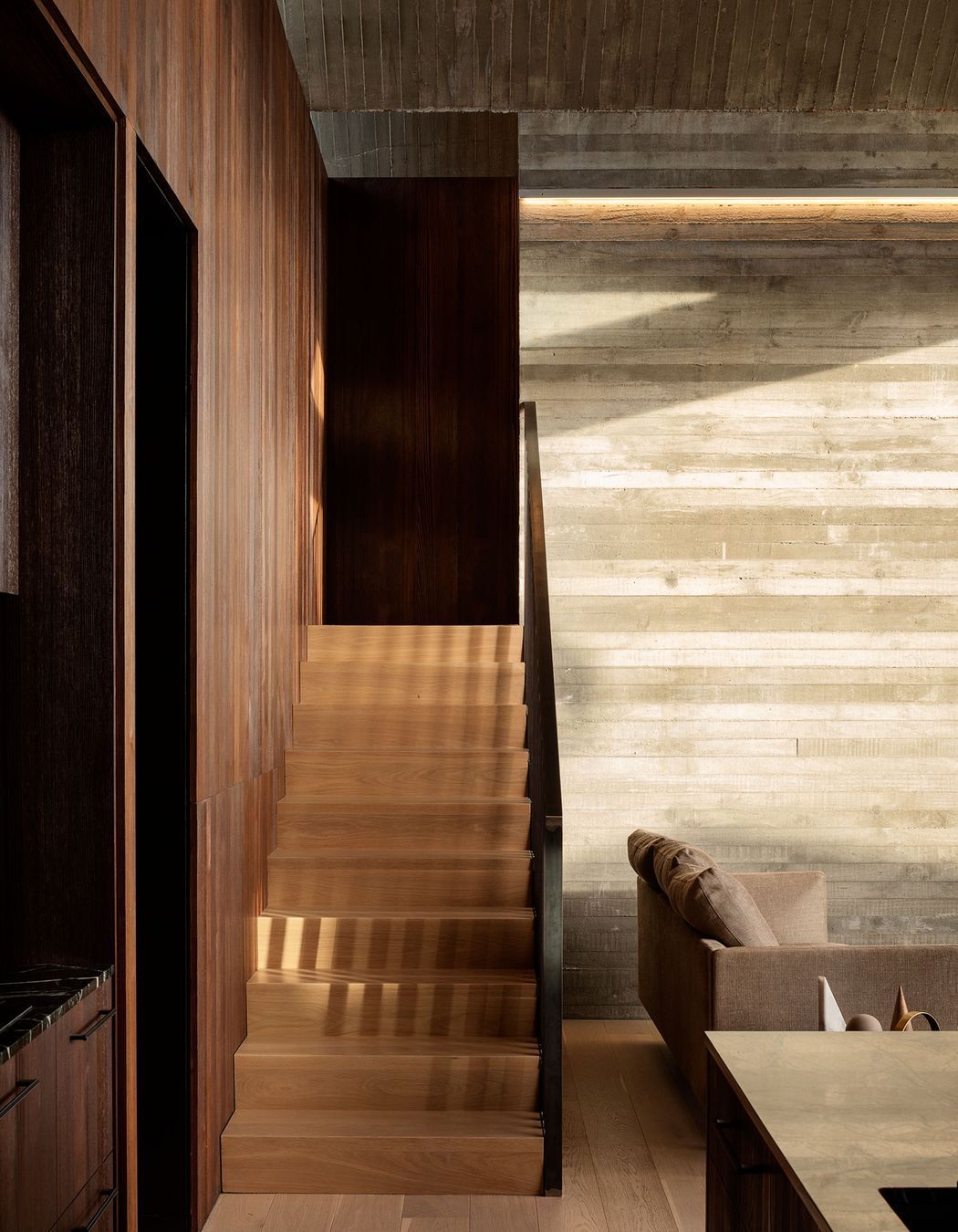 The staircase to the guest suite.