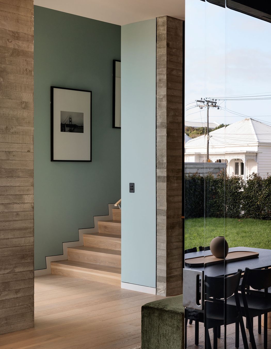 The steps up to the old villa rise about 1m in level.