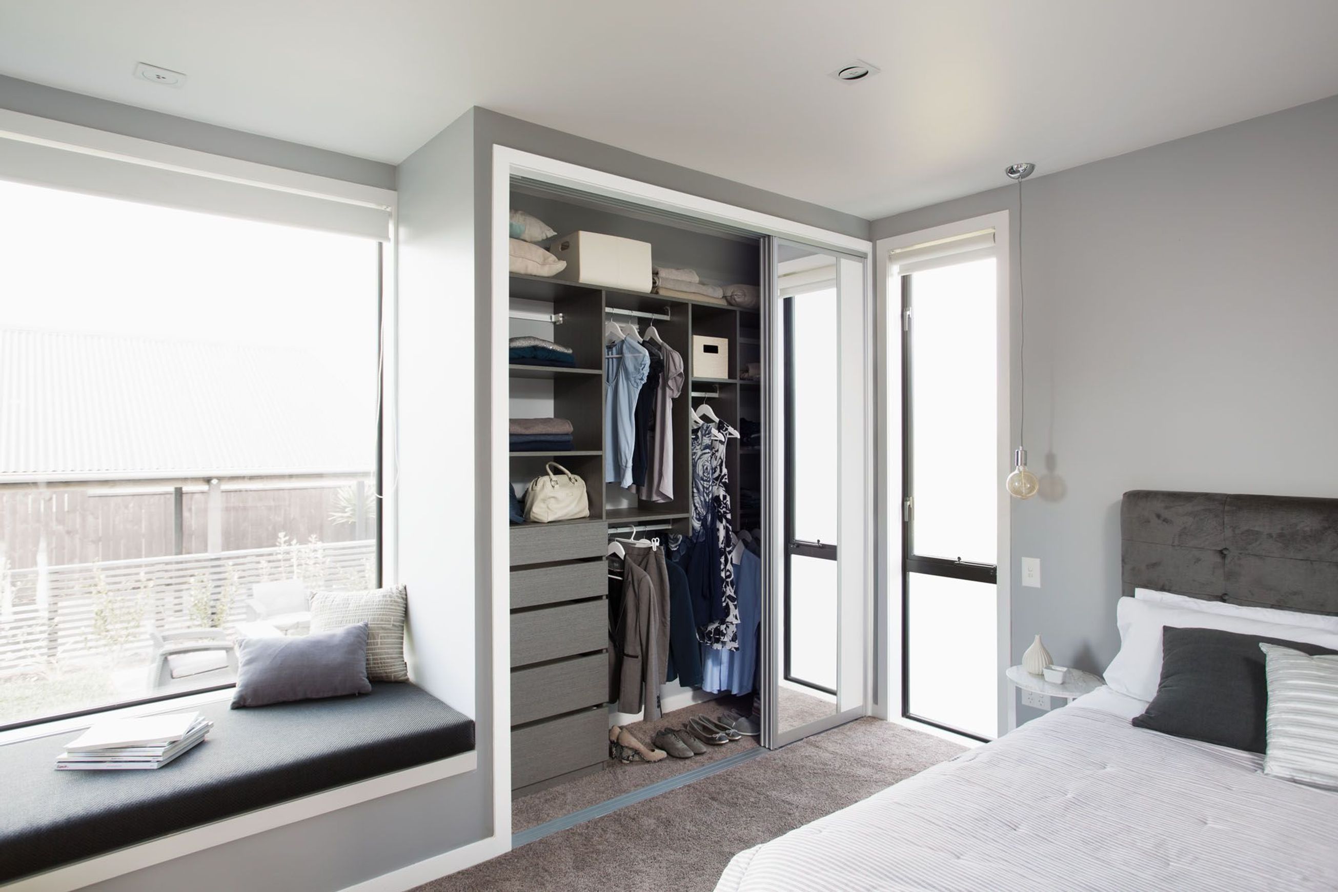 Custom Reach In Wardrobe with Whisper Sliding Doors