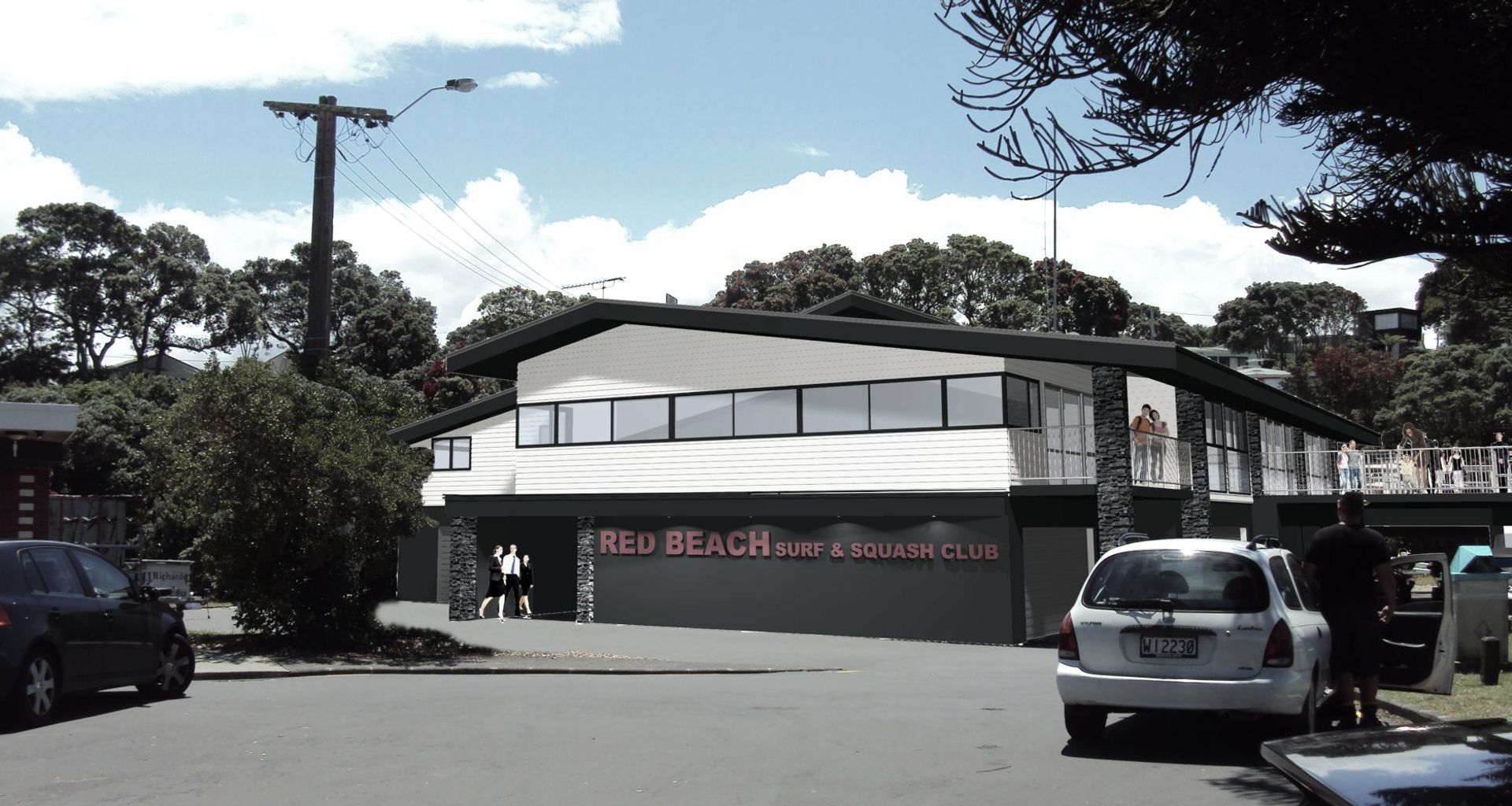 Red Beach Surf Club, Red Beach banner