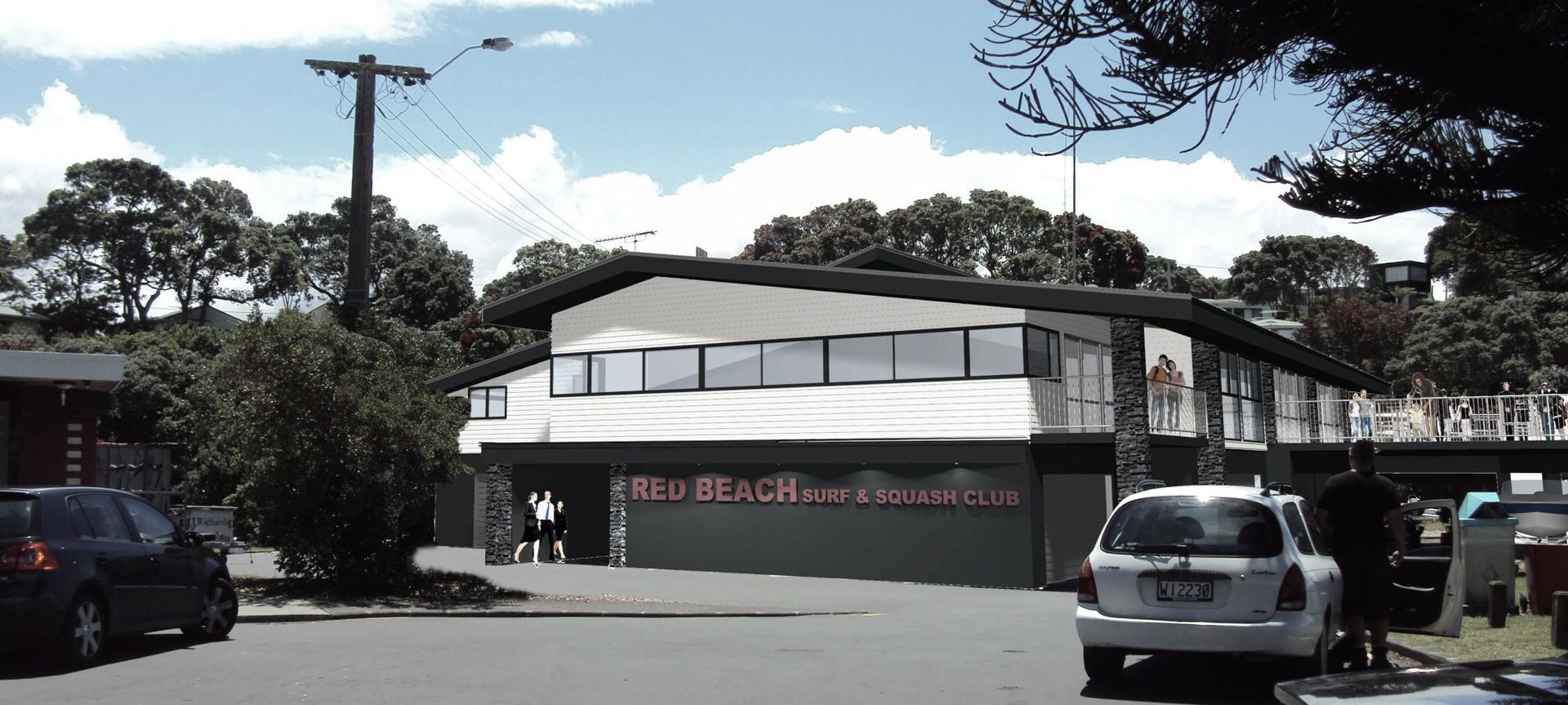 Red Beach Surf Club, Red Beach banner