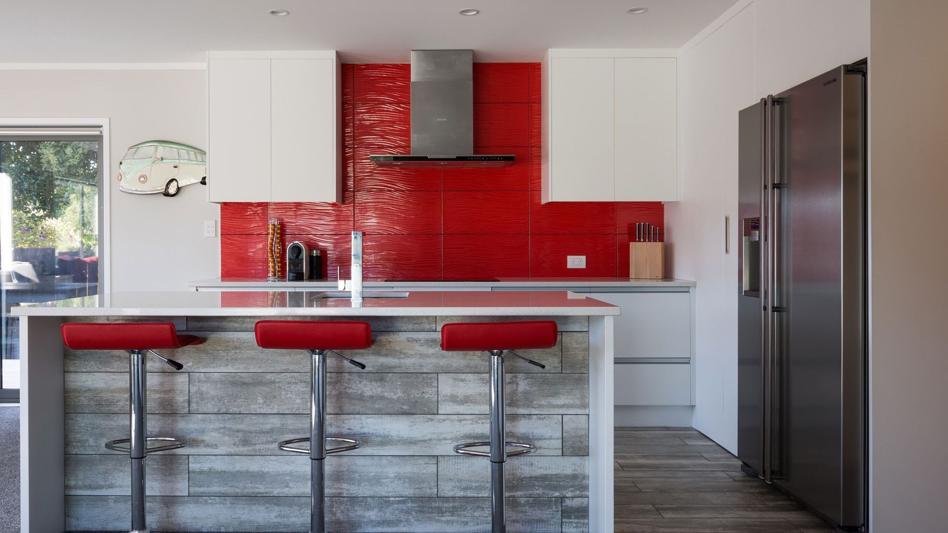 Red on Red banner