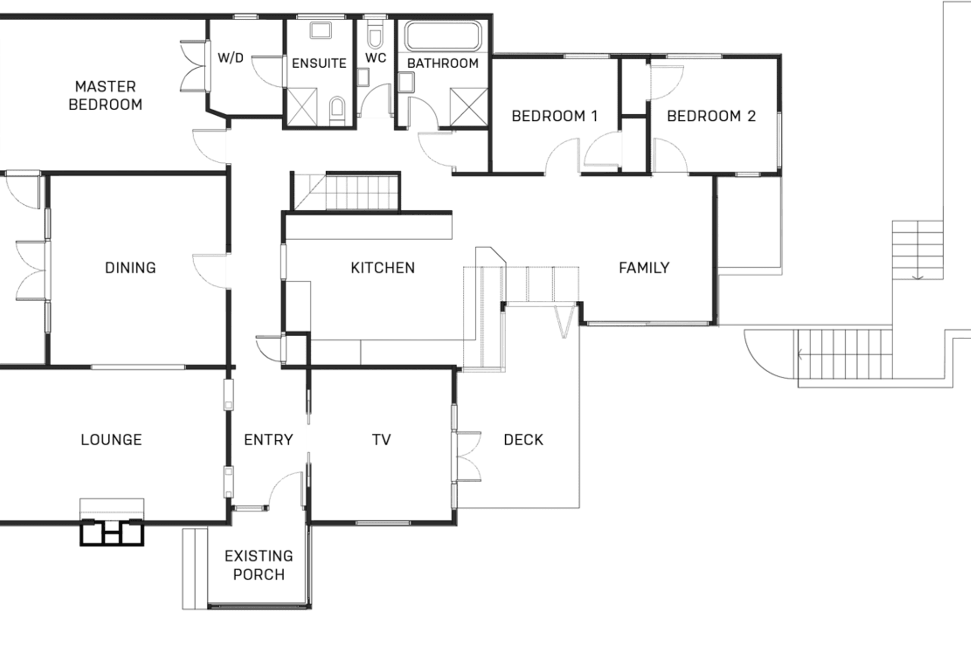 The existing house design was typical of compartmentalised architecture, with separated living spaces too closely connected with sleeping spaces.