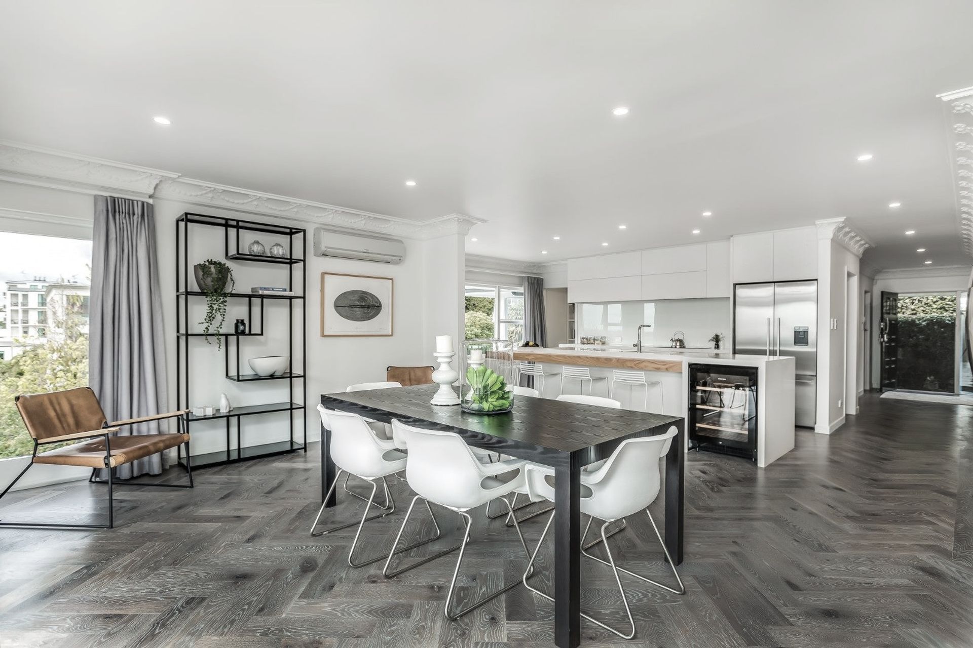 Antique Grade American White Oak Herringbone Parquet