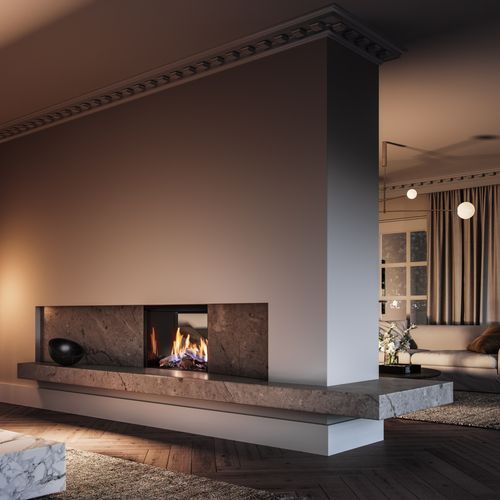 Rinnai Linear 800 Gas Fireplace with FlameTech