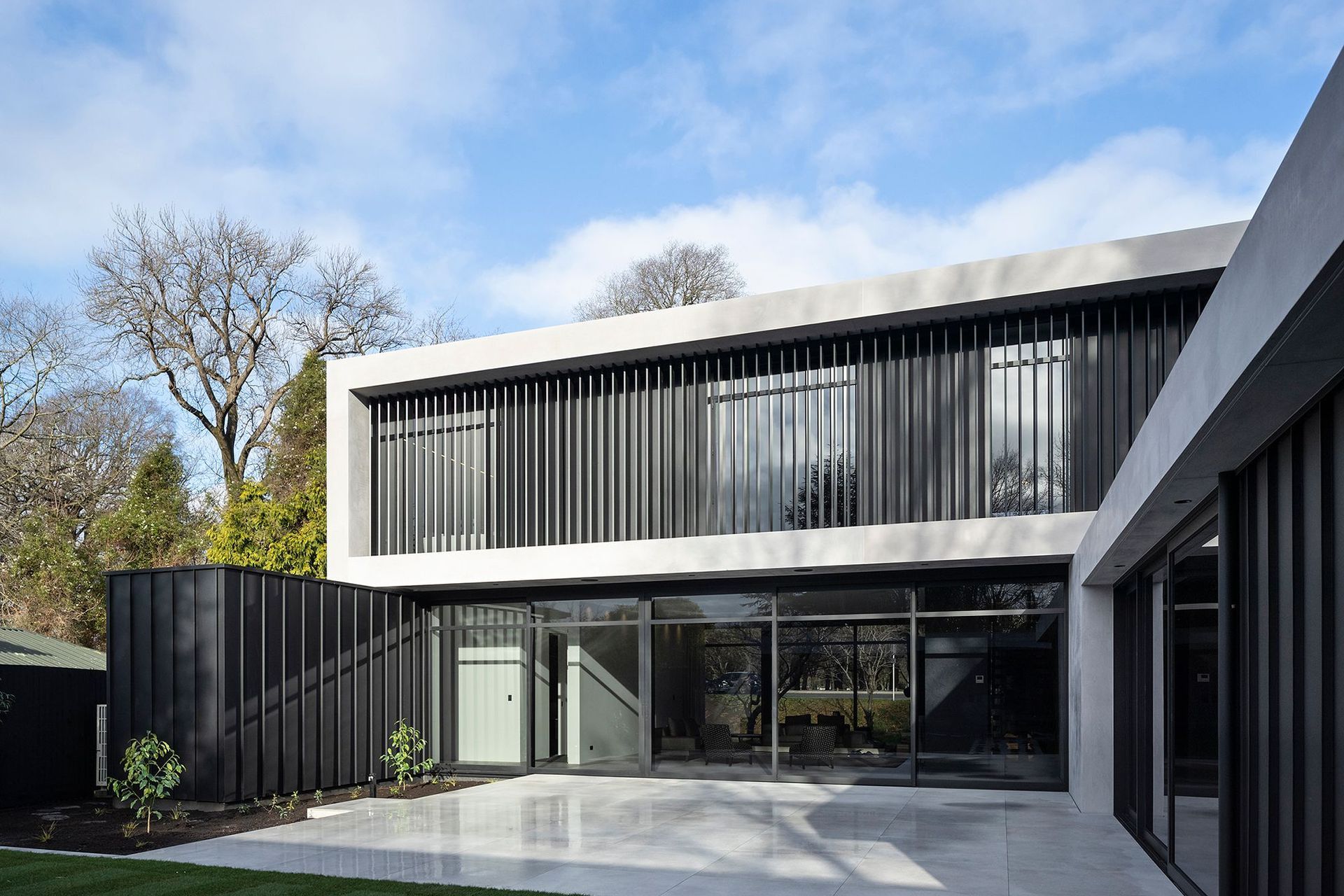 Filtered light and shadow, created by the first-floor louvres, results in a collection of calm and ordered spaces, which respond to the tempo of the day and season.