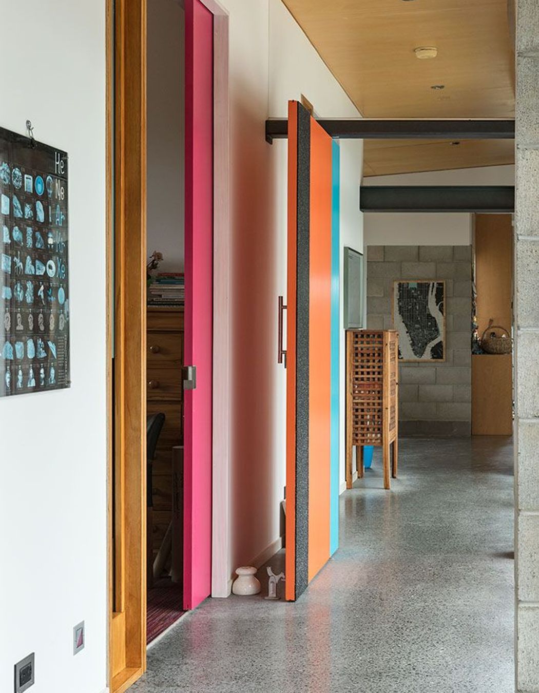 Greyscale with vibrant aspects.