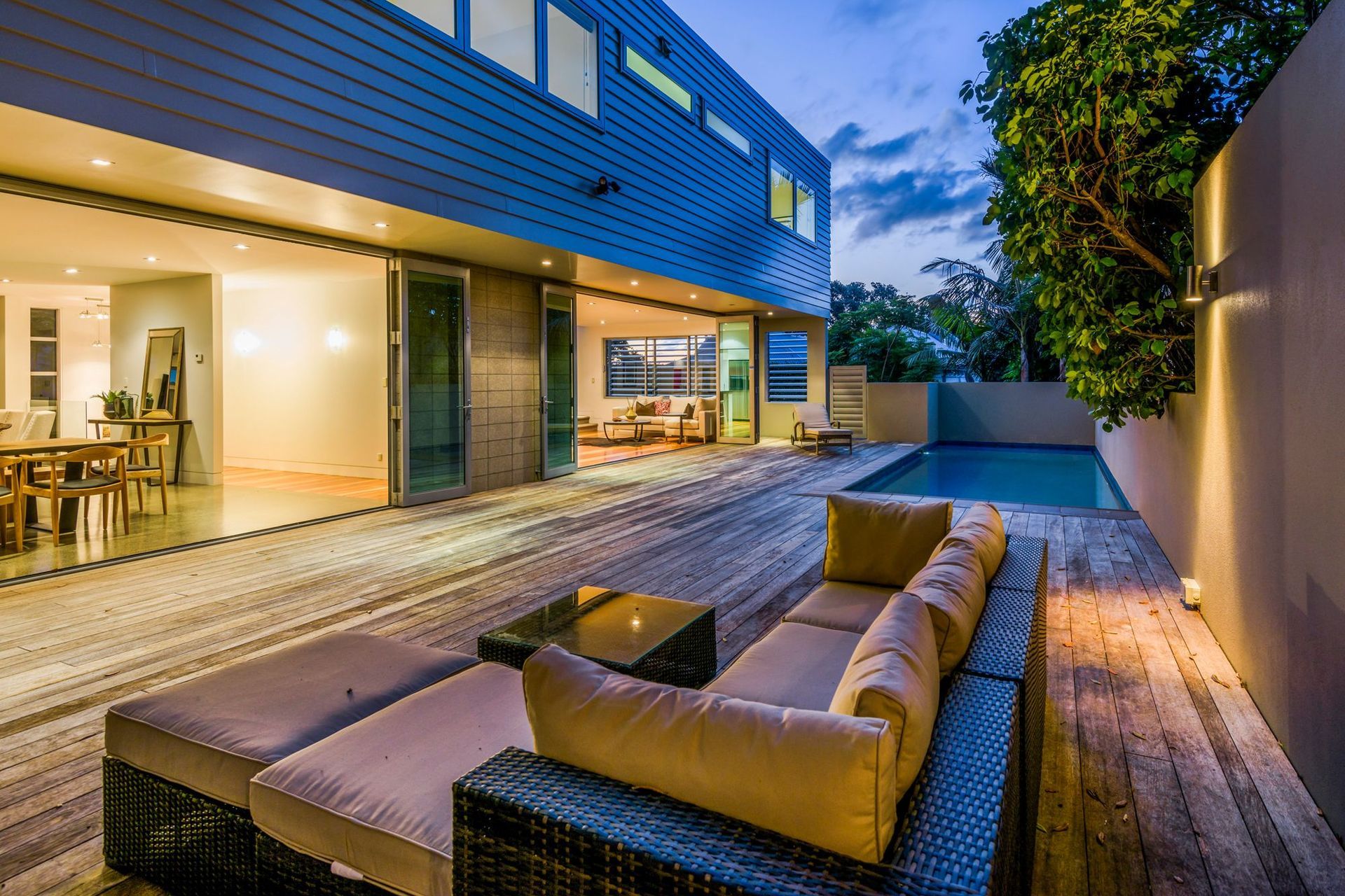 Inside Out The generous formal and informal  living areas inside flow out to the sheltered Swimming Pool and Outdoor Living areas