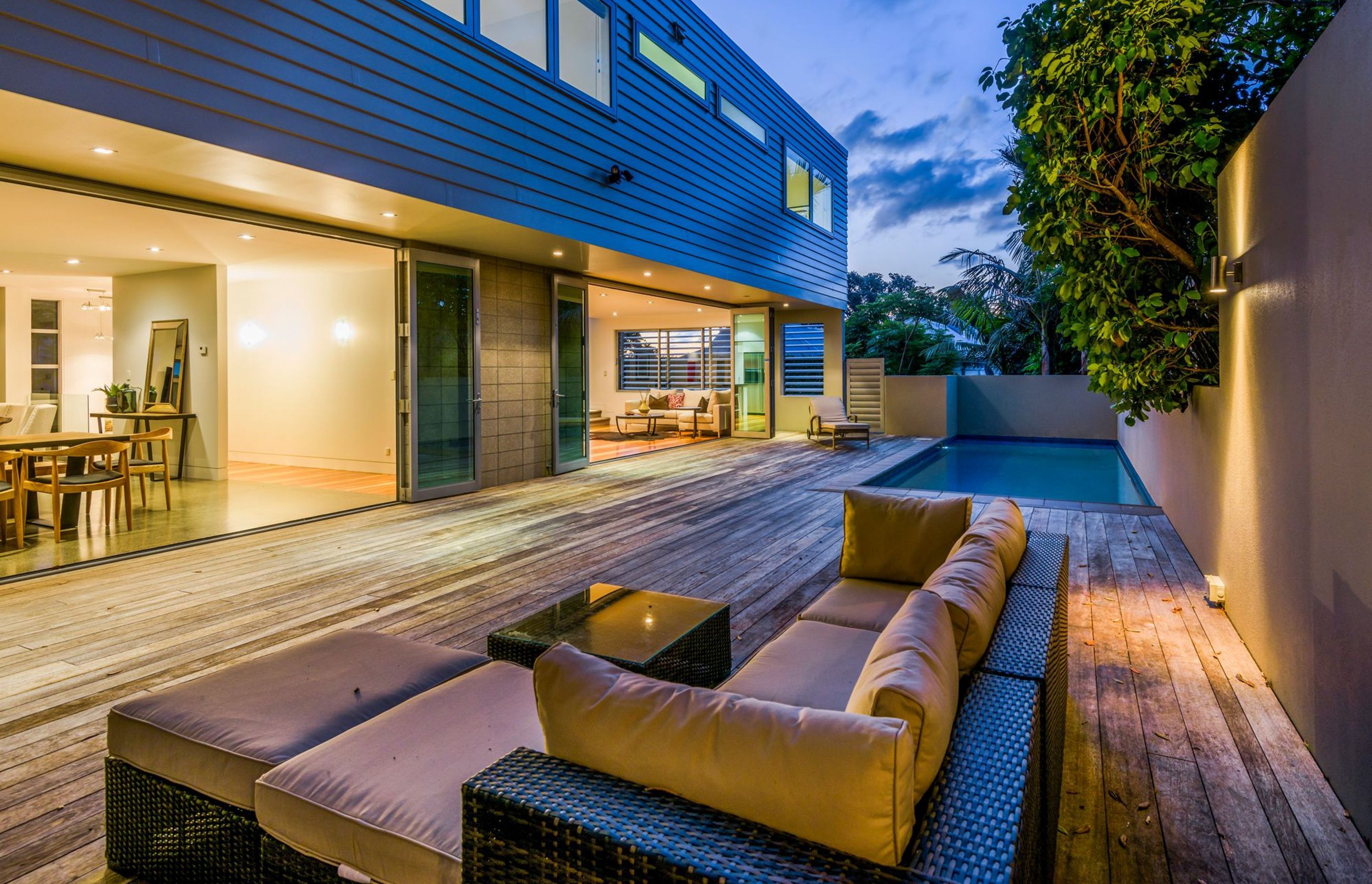 Inside Out The generous formal and informal  living areas inside flow out to the sheltered Swimming Pool and Outdoor Living areas