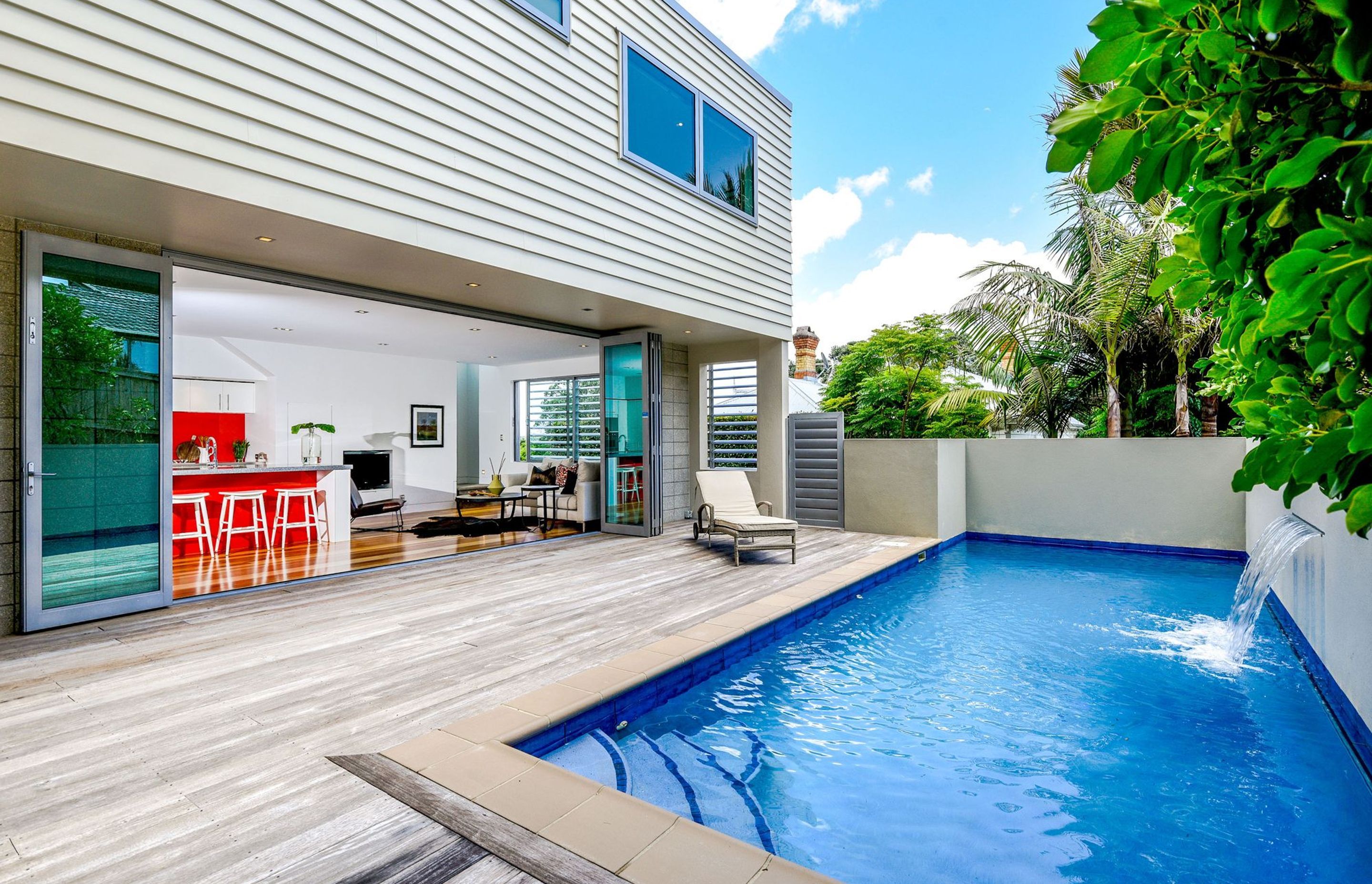 Family fun: the kitchen and afternoon living room adjoin the Swimming Pool.