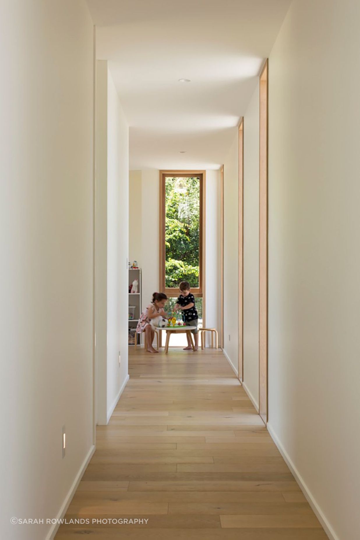 The corridor to the children's bedrooms.