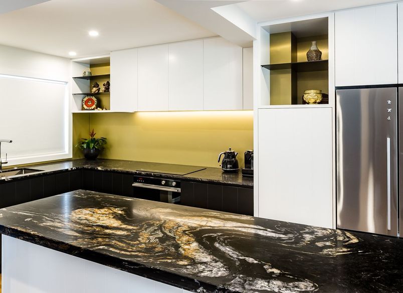 Matt Finish Glass Kitchen 