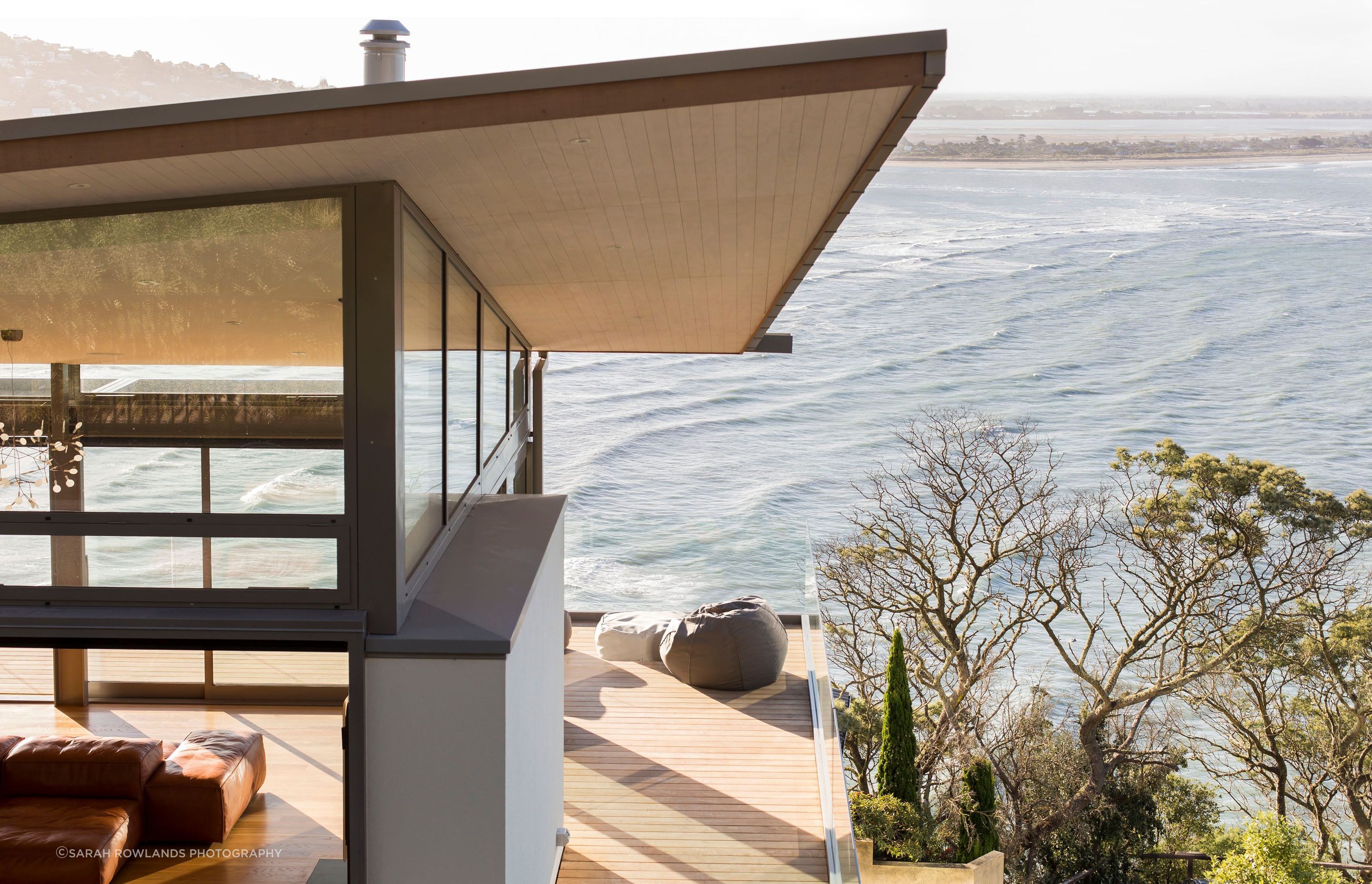 Looking through the house towards Sumner Beach.