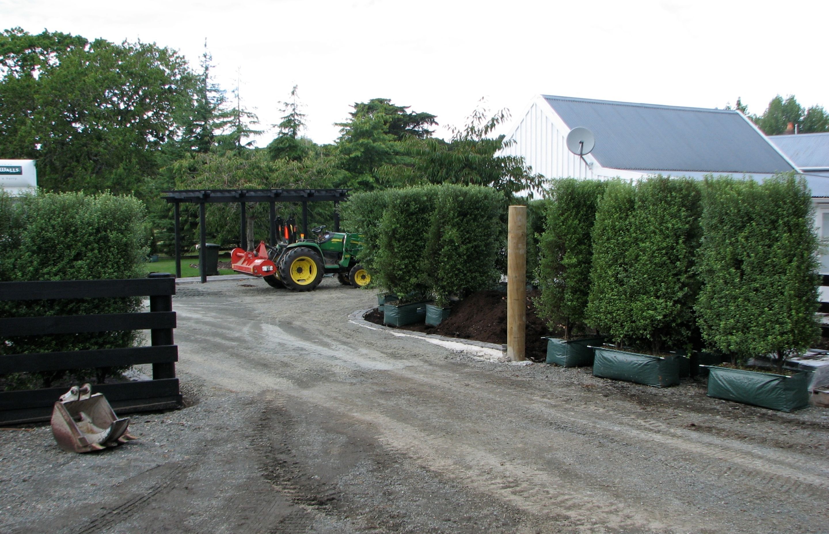 Metre-long hedge units ready for installation