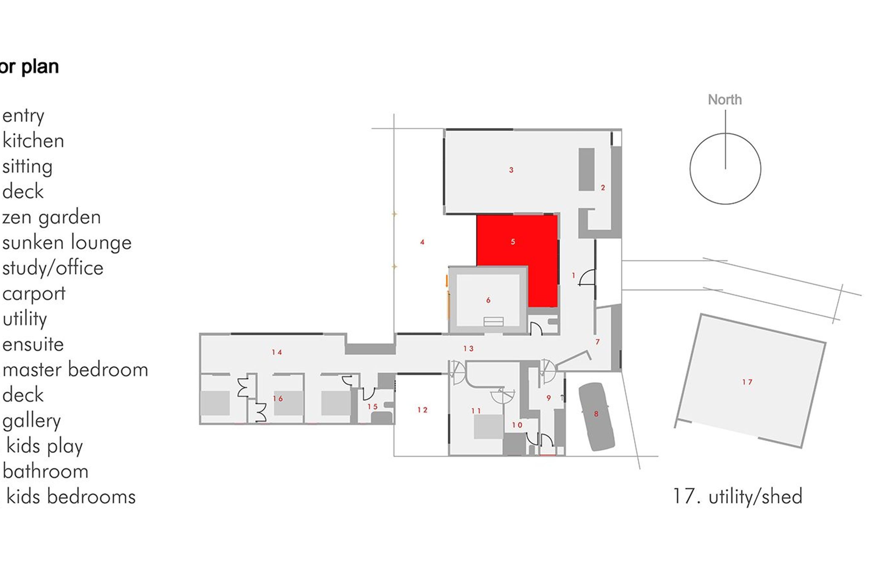 Floor plan by Red Architecture.
