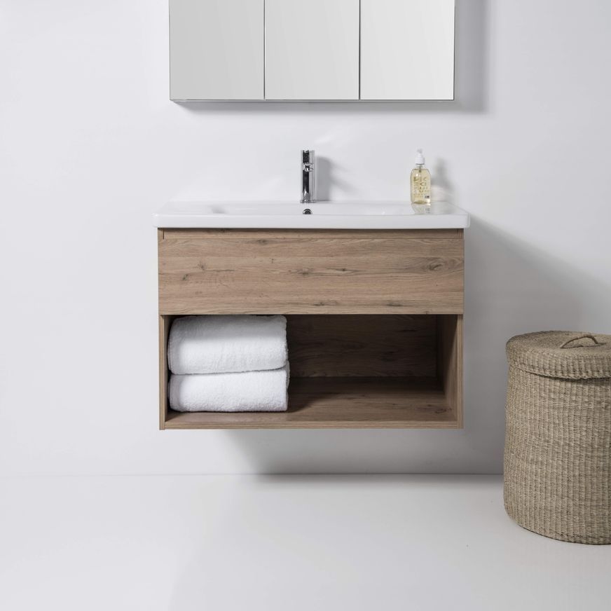 Soft 900 Wall-Hung Vanity 1 Drawer & Open Shelf