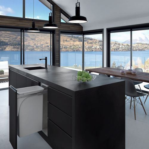 Soft Close Bin Storage - 1 x 40 litre buckets - Door Pull