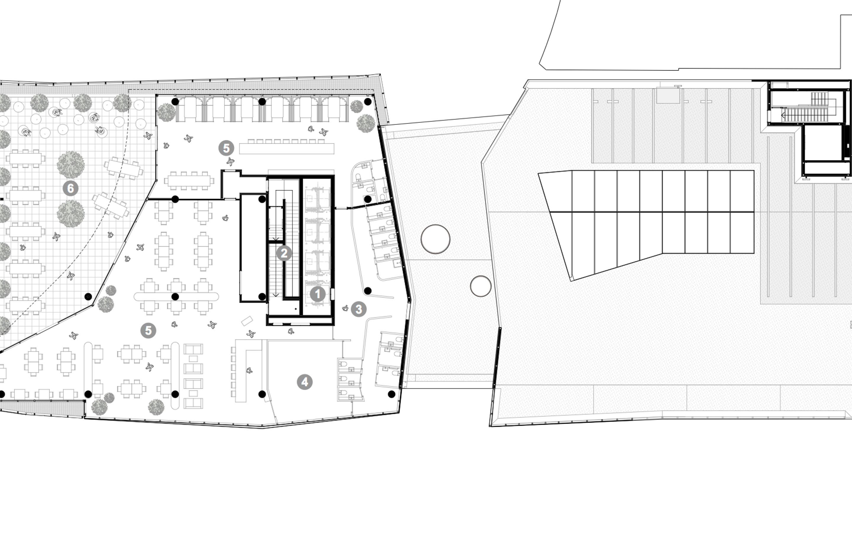 2 Cathedral Square, Christchurch – fourth-floor plan by Sheppard &amp; Rout Architects.