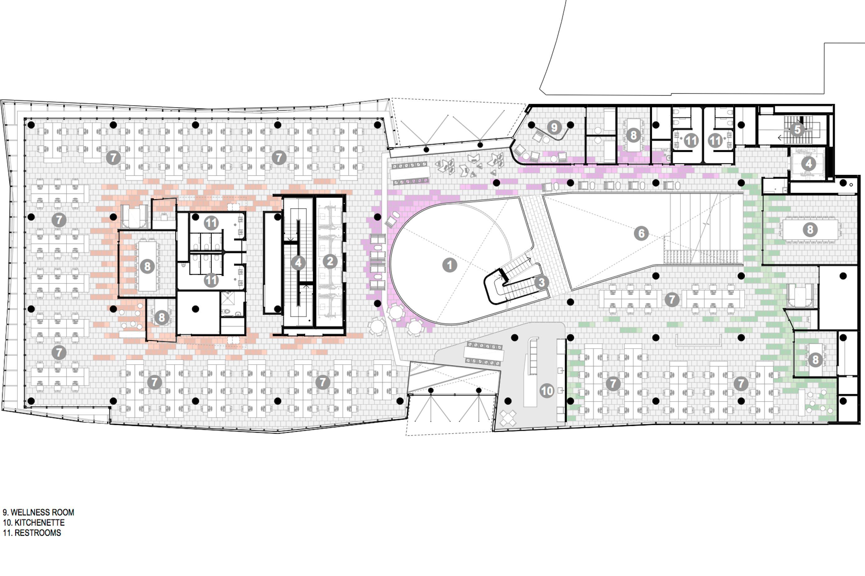 2 Cathedral Square, Christchurch – second-floor plan by Sheppard &amp; Rout Architects.