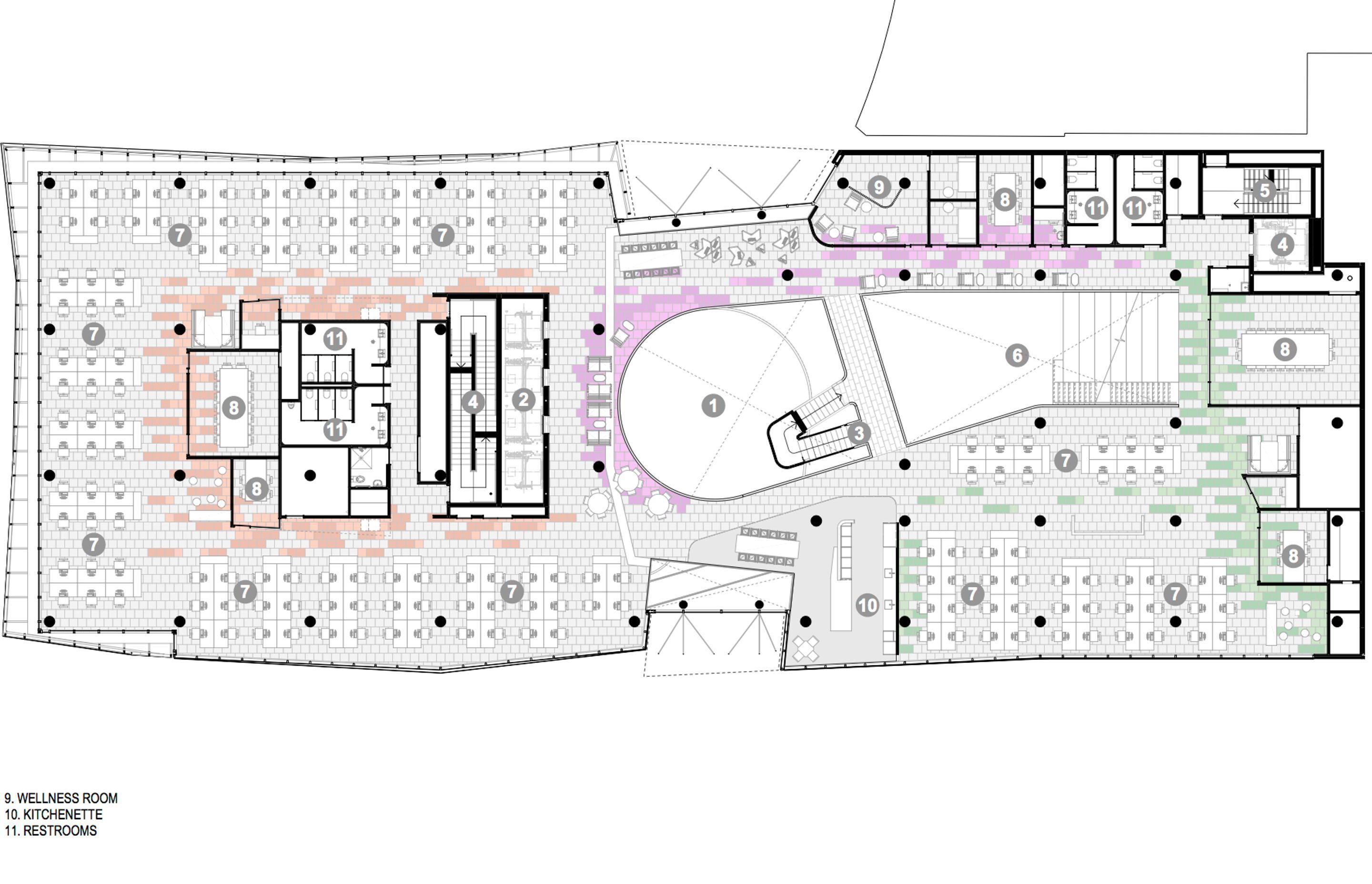 2 Cathedral Square, Christchurch – second-floor plan by Sheppard &amp; Rout Architects.