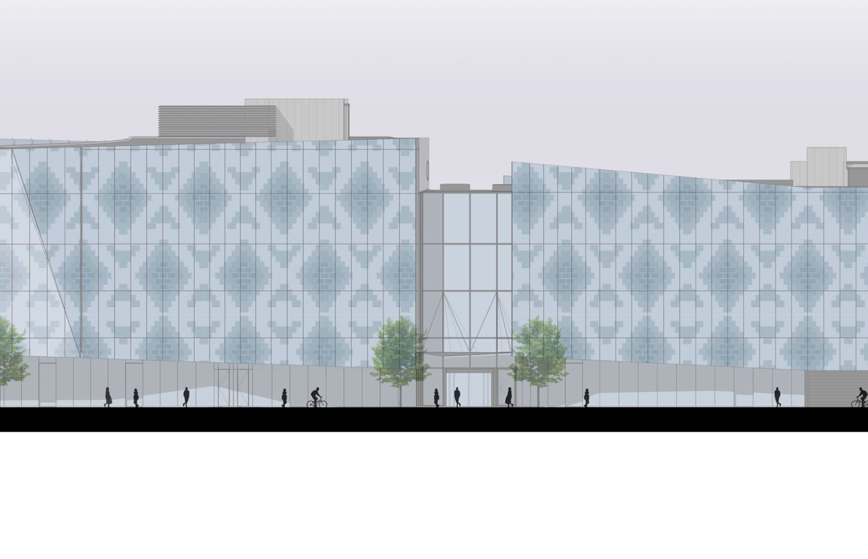 2 Cathedral Square, Christchurch – south-facing elevation by Sheppard &amp; Rout Architects.