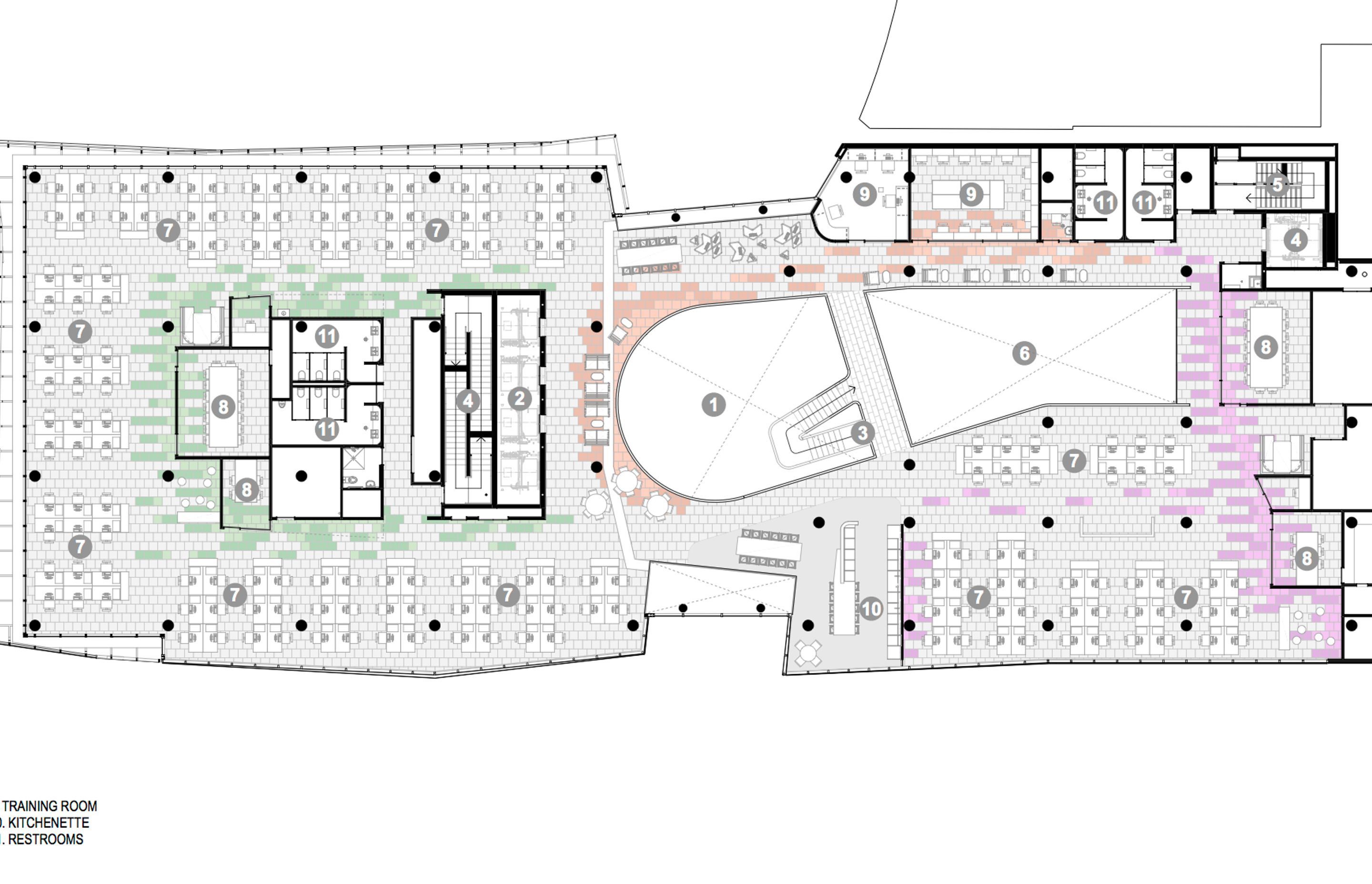 2 Cathedral Square, Christchurch – third-floor plan by Sheppard &amp; Rout Architects.