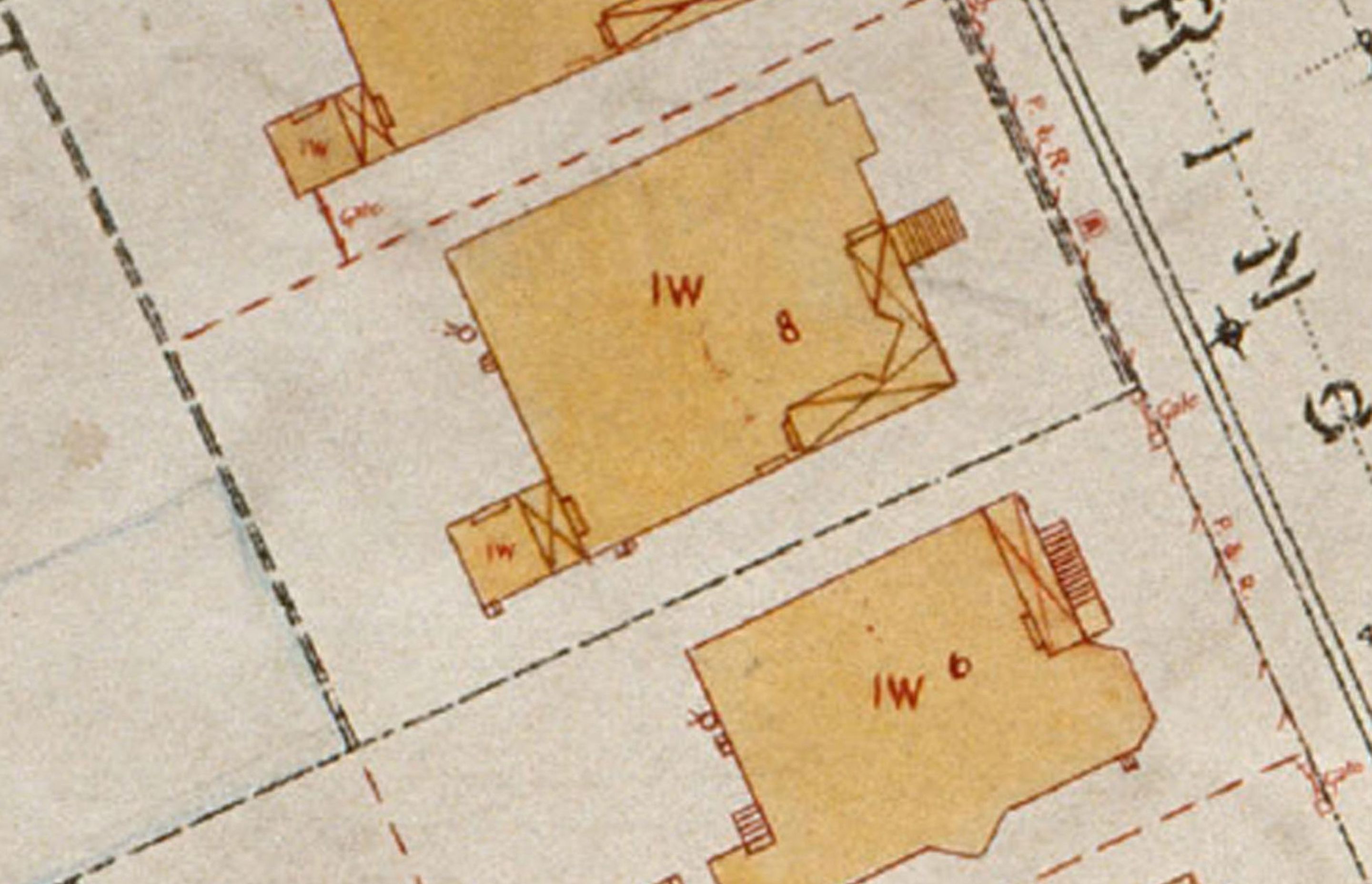 An image taken from the 1908 City of Auckland Plan, which dates the house somewhere between 1908 and 1919. 
