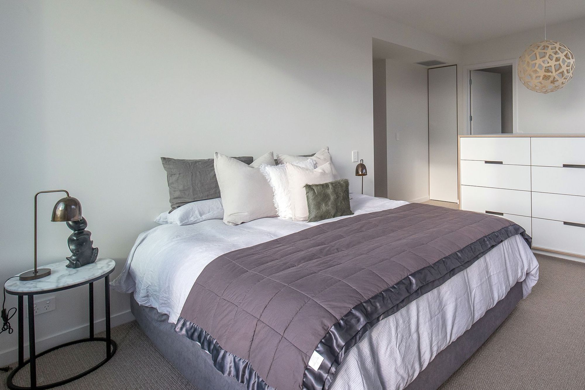 A typical bedroom.