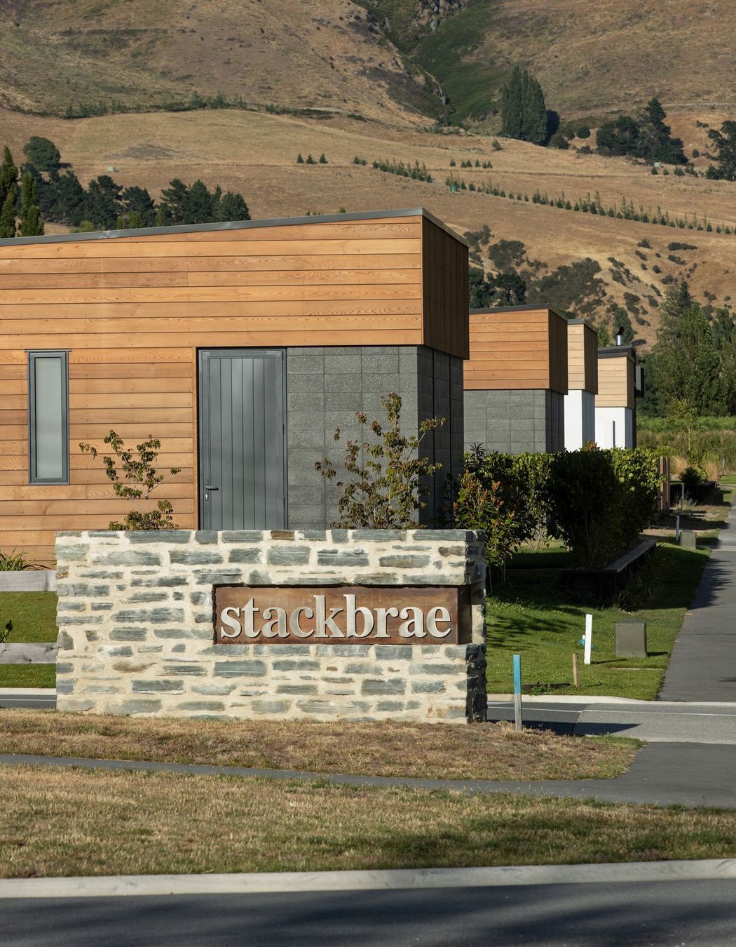The entrance to the Stackbrae housing development in Wanaka.