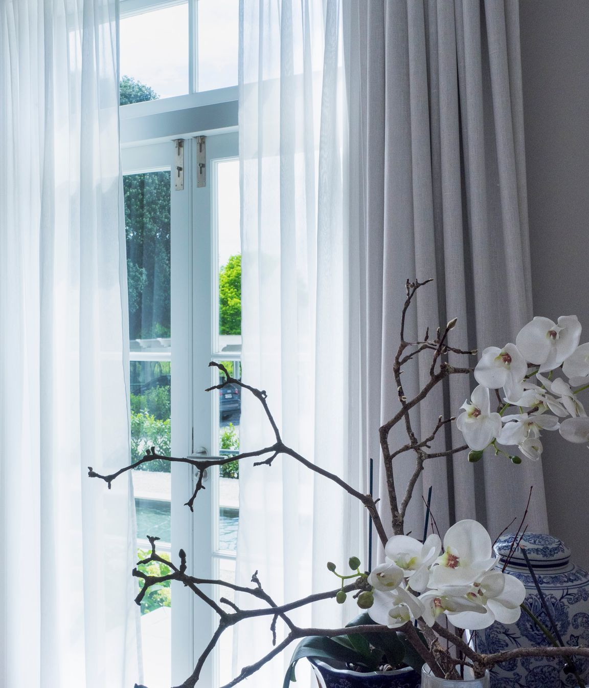 Soft light though linen sheers 