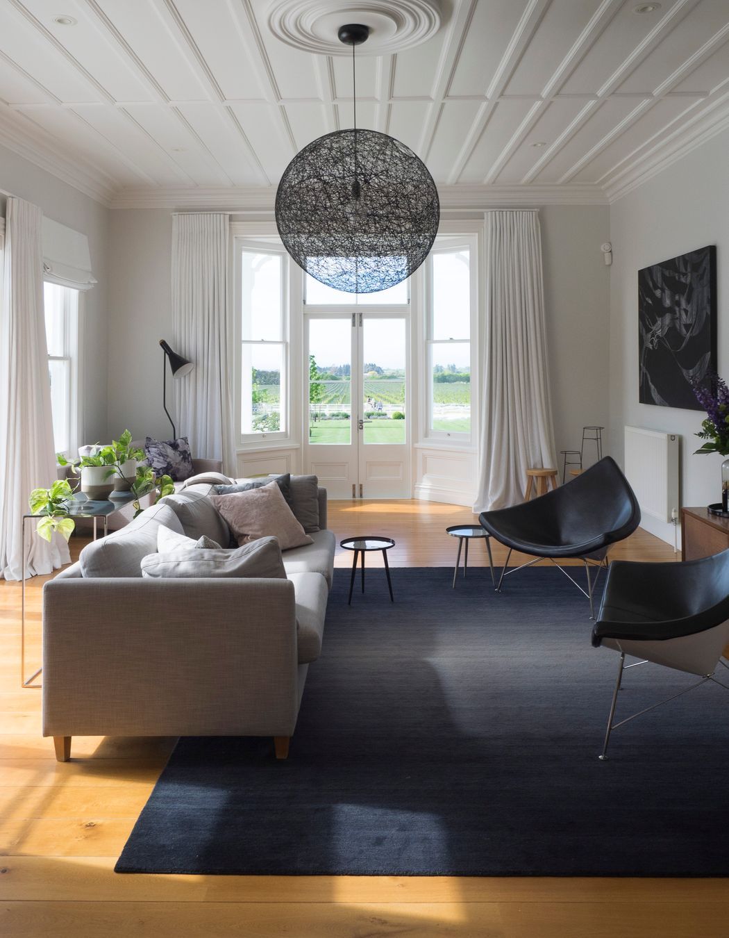 Relaxed Lounging with stunning view of the vineyards.