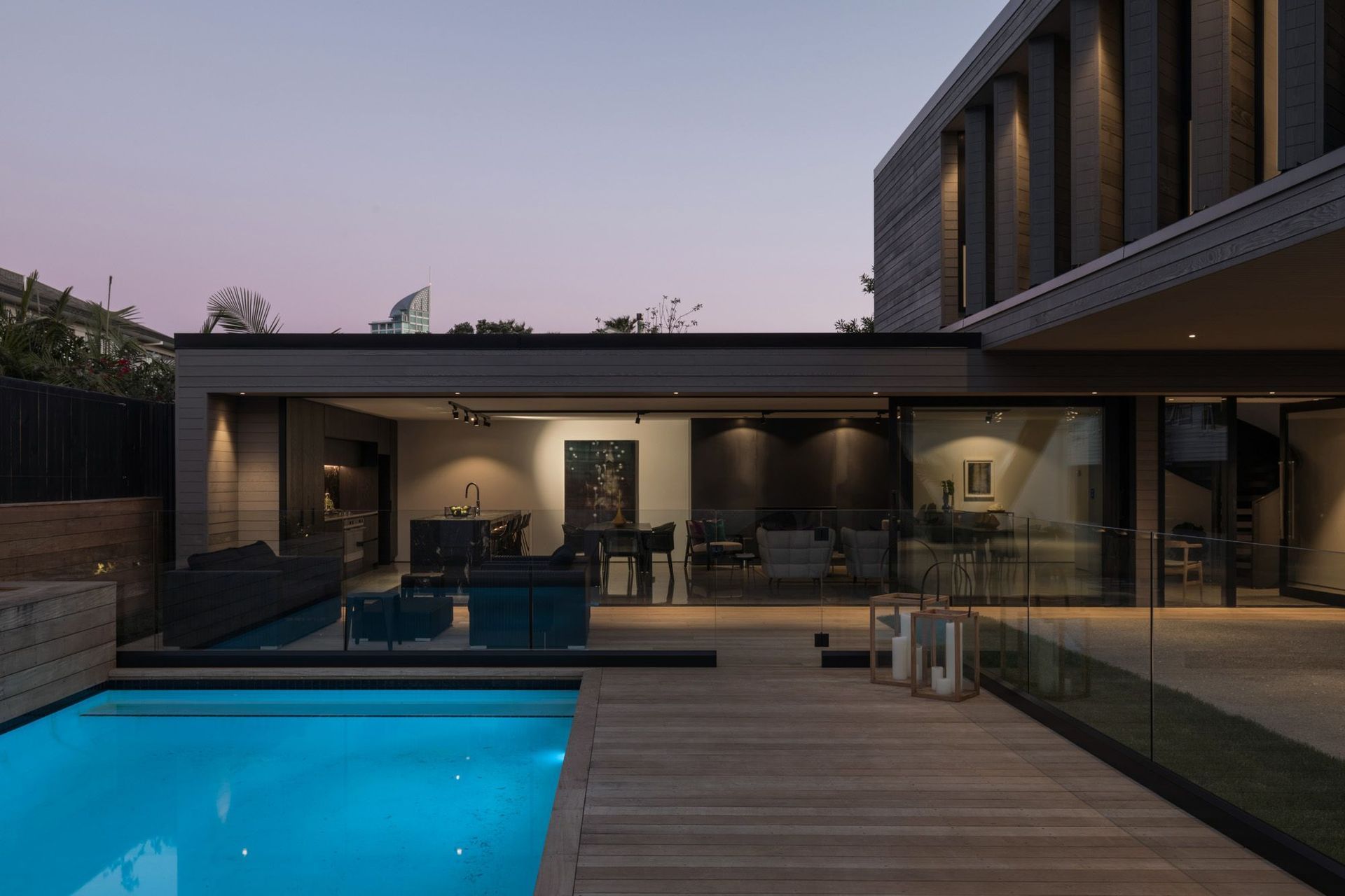 It's become a cliche but 'indoor-outdoor flow' is about as good as it gets in this cedar-clad home.
