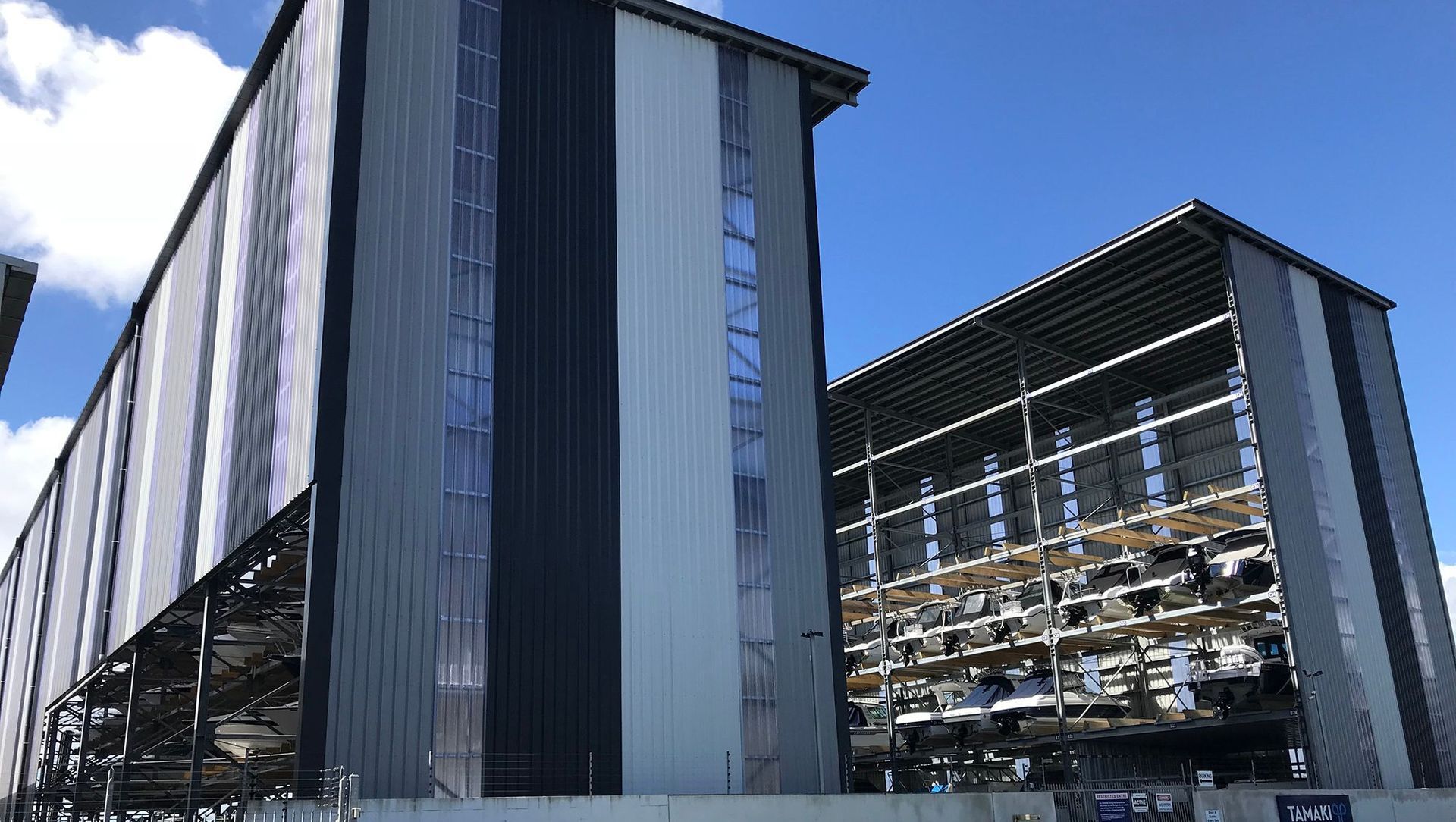 Tamaki Marine Dry Stack banner
