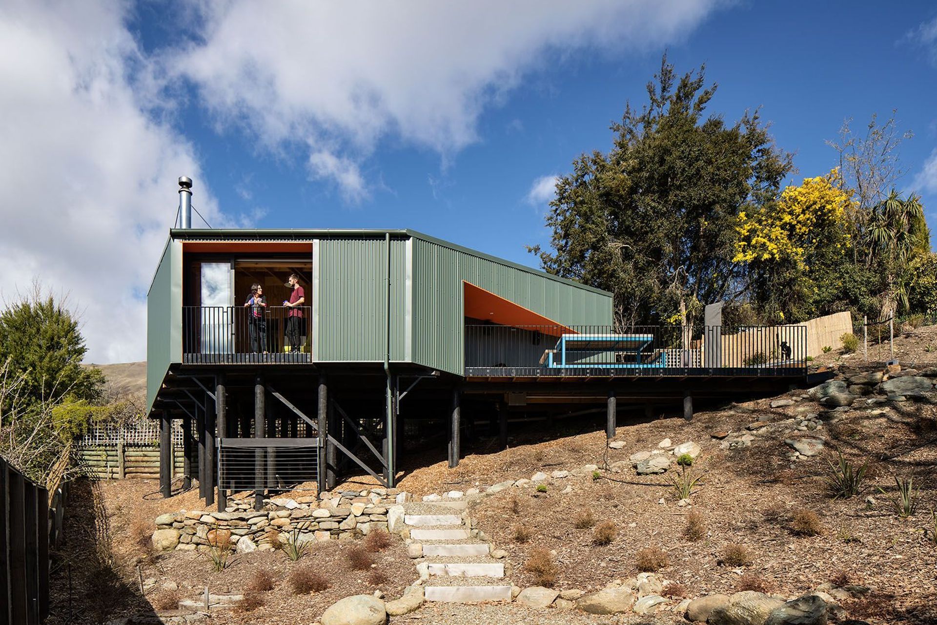 The young family in their dream holiday home.