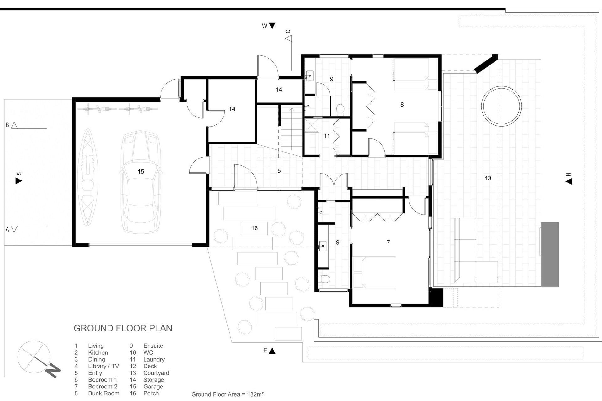 The ground-floor plan by Julian Guthrie Architecture.