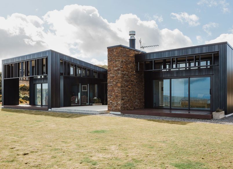 The Aluminum Black House at Pahutahanui