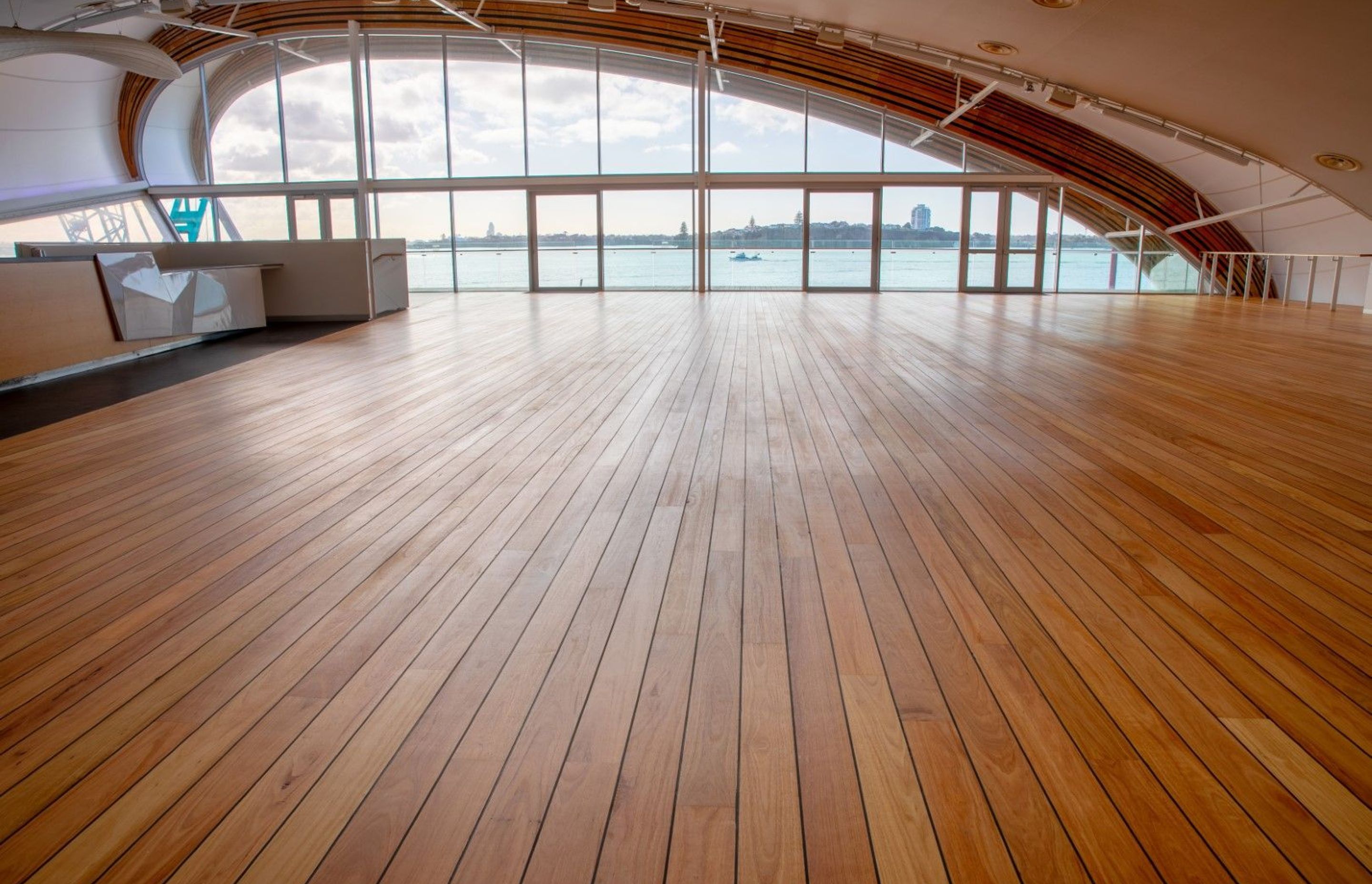 HURFORD'S Silvertop Custom Boat Deck Profile for THE CLOUD, Auckland's Waterfront  