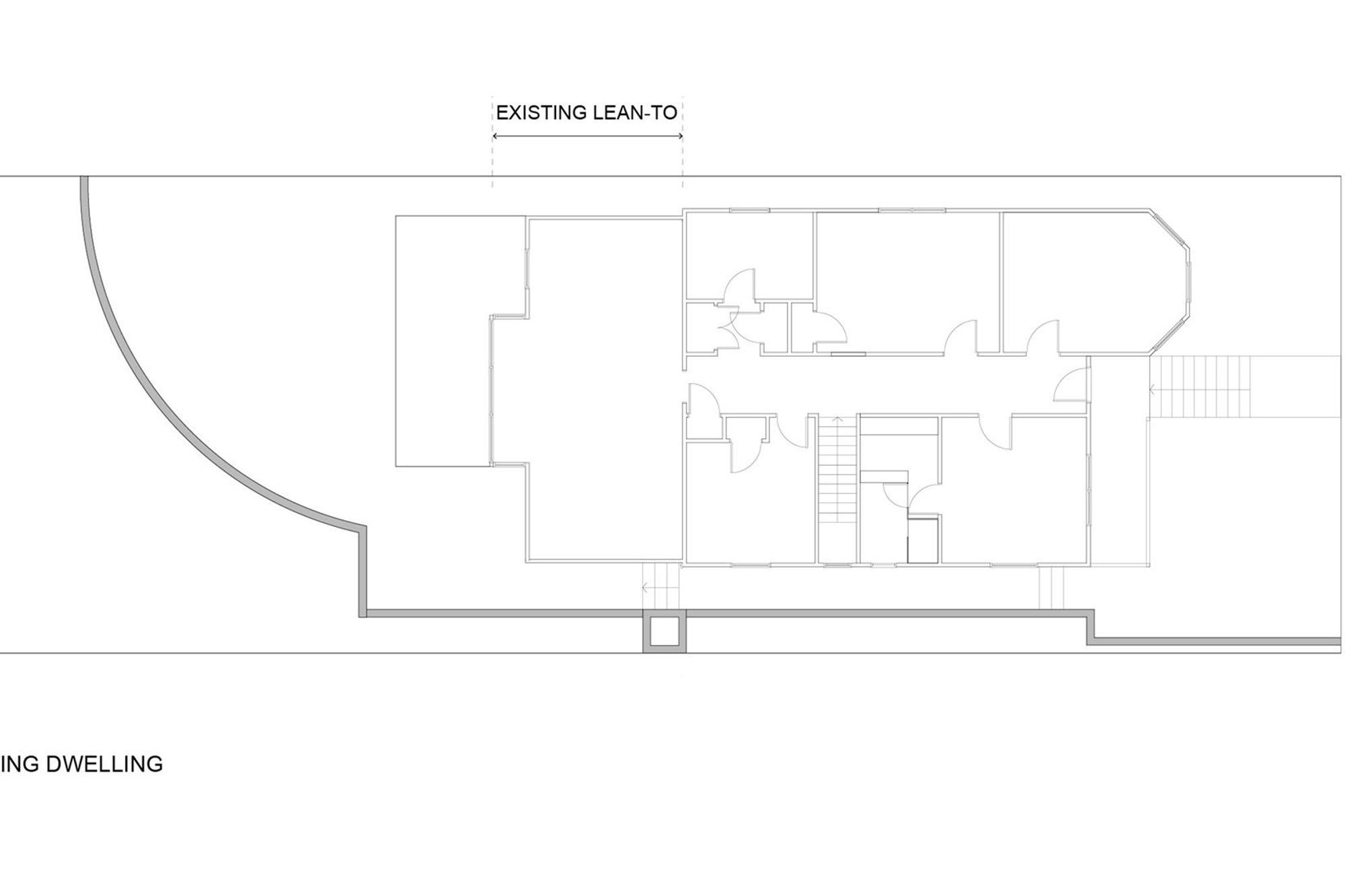 The site and floor plan of the original dwelling before the new Lightbox was added.