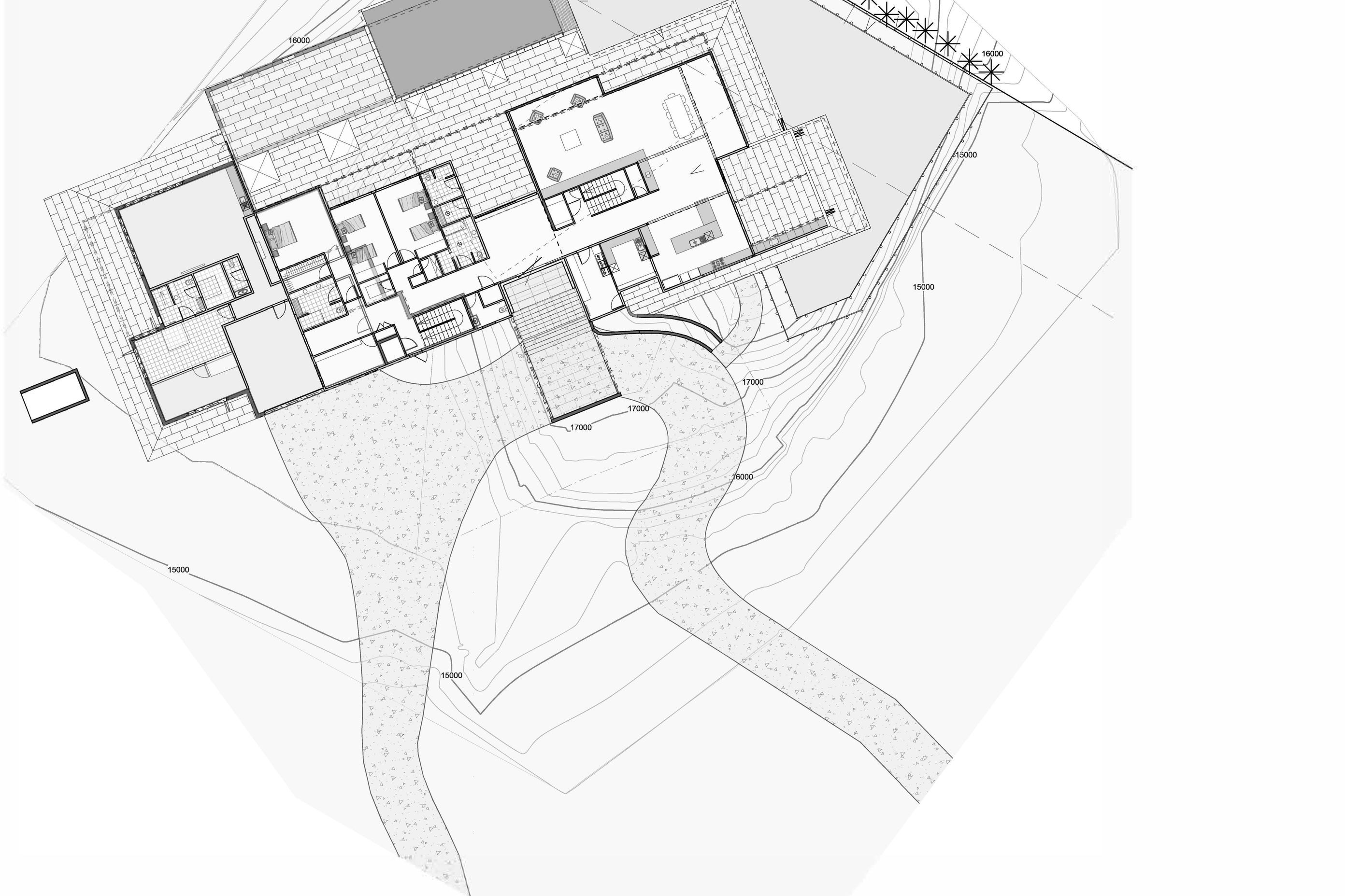Three Kings House site plan by Arcline Architecture. 