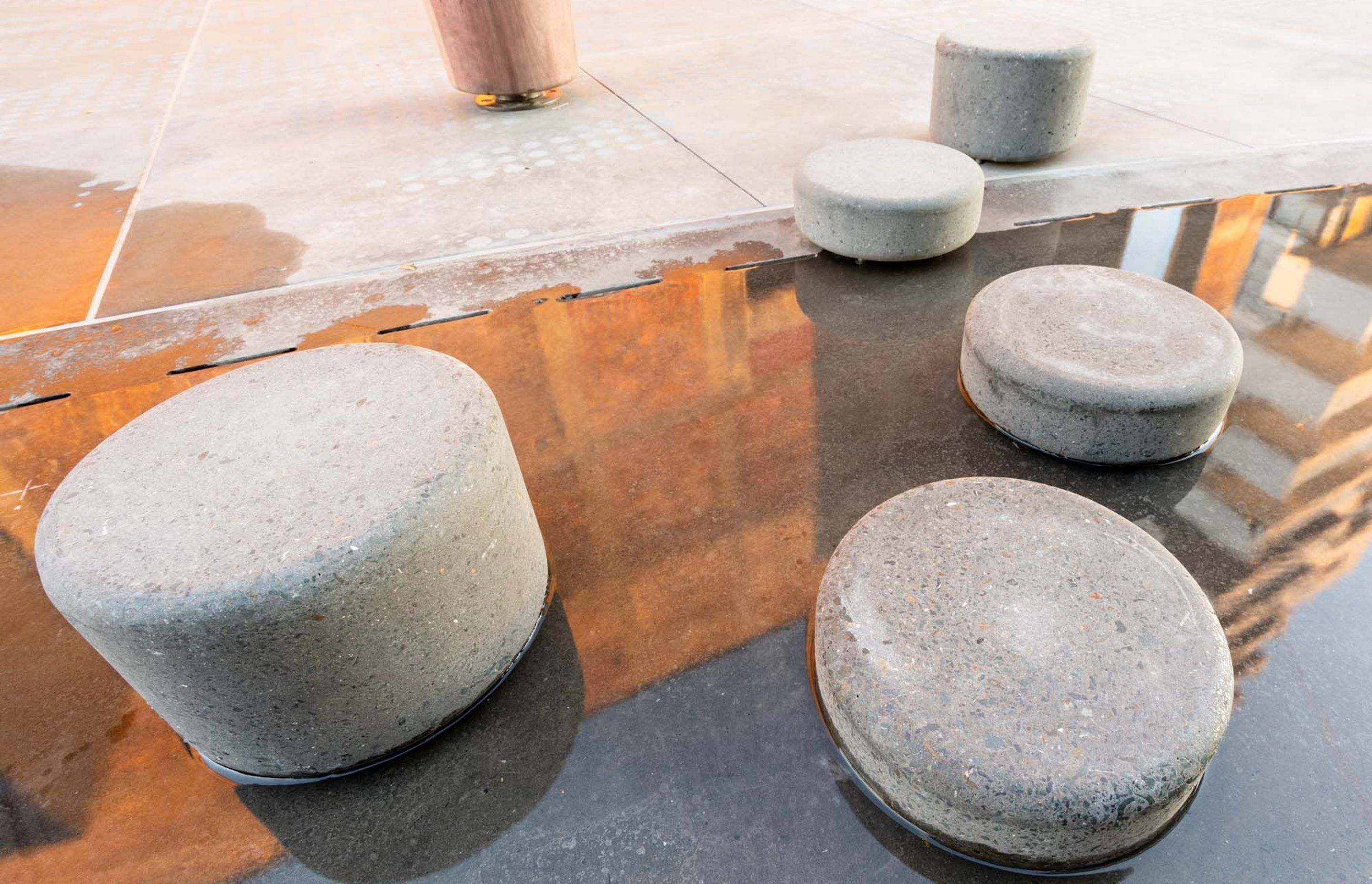 Jagas precast puddles and streetscape in Wynyard Quarter, Auckland