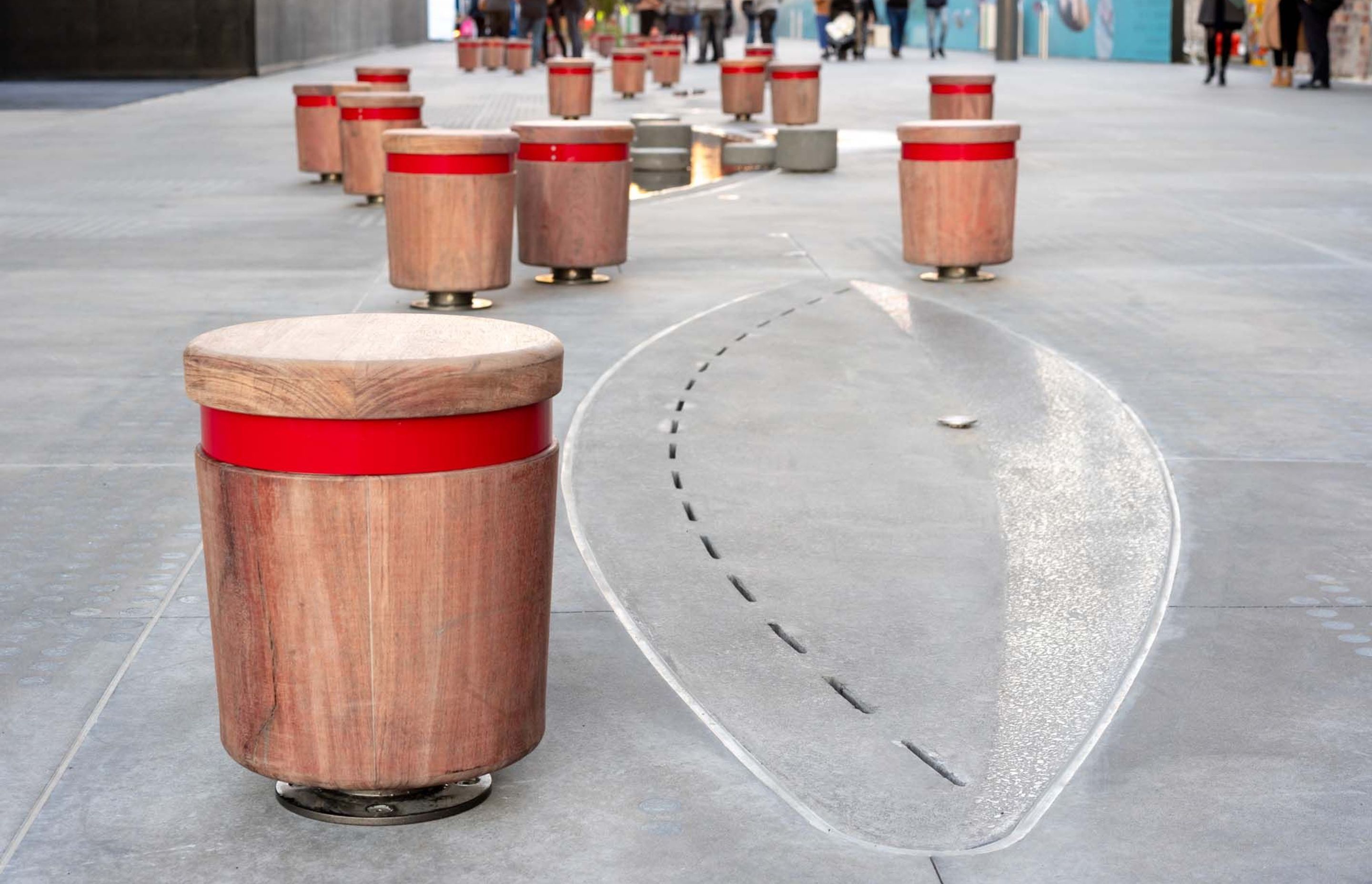 Jagas precast puddles and streetscape in Wynyard Quarter, Auckland