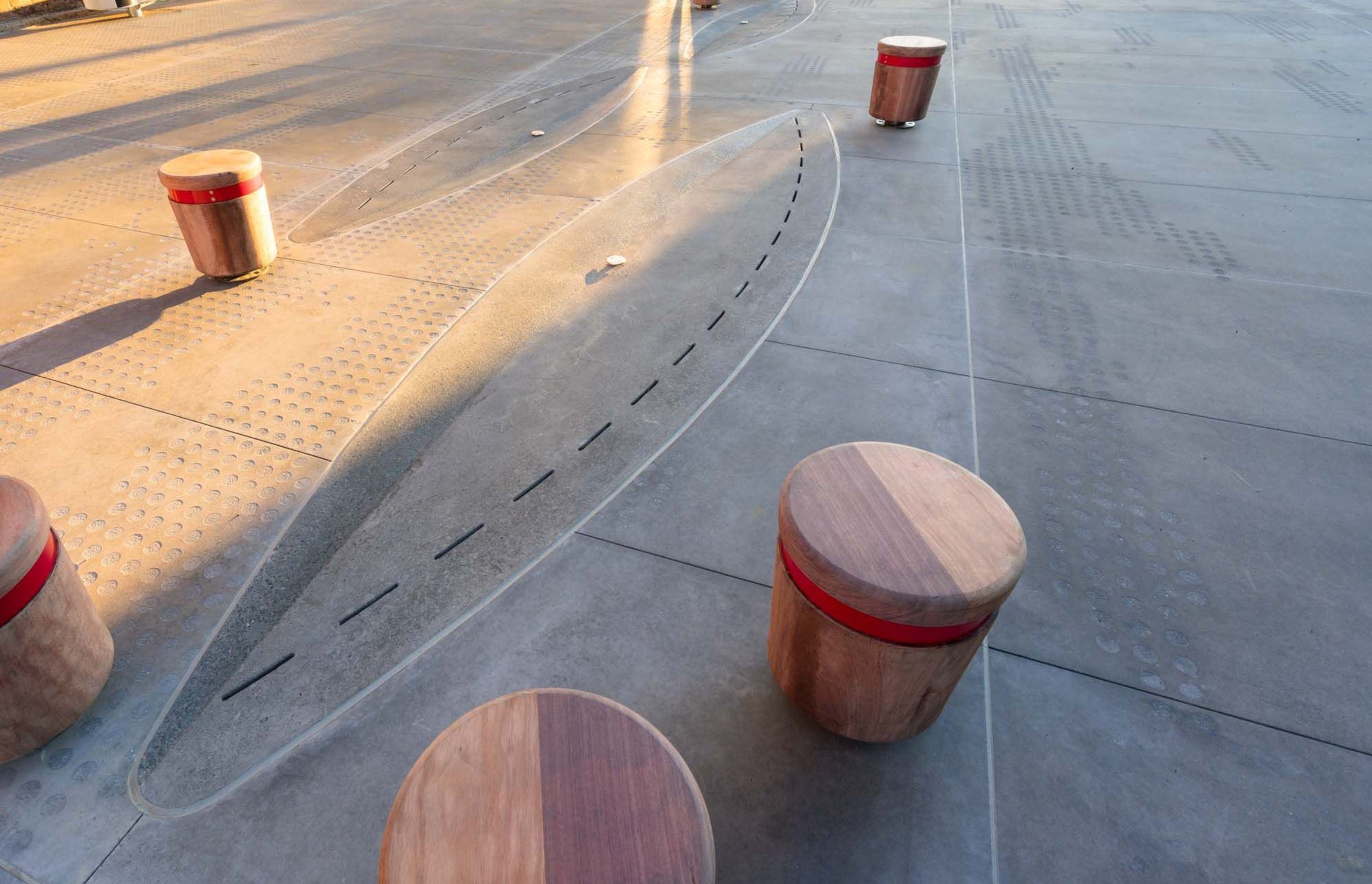 Jagas precast puddles and streetscape in Wynyard Quarter, Auckland