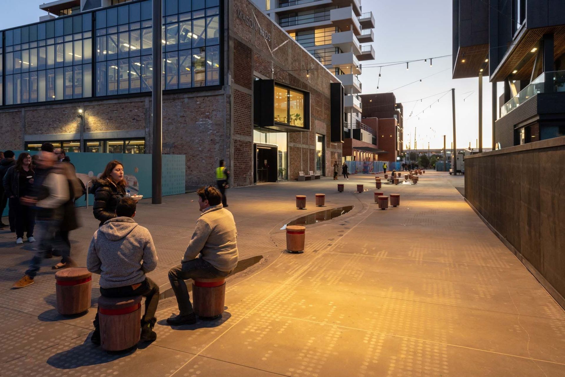 Jagas precast puddles and streetscape in Wynyard Quarter, Auckland