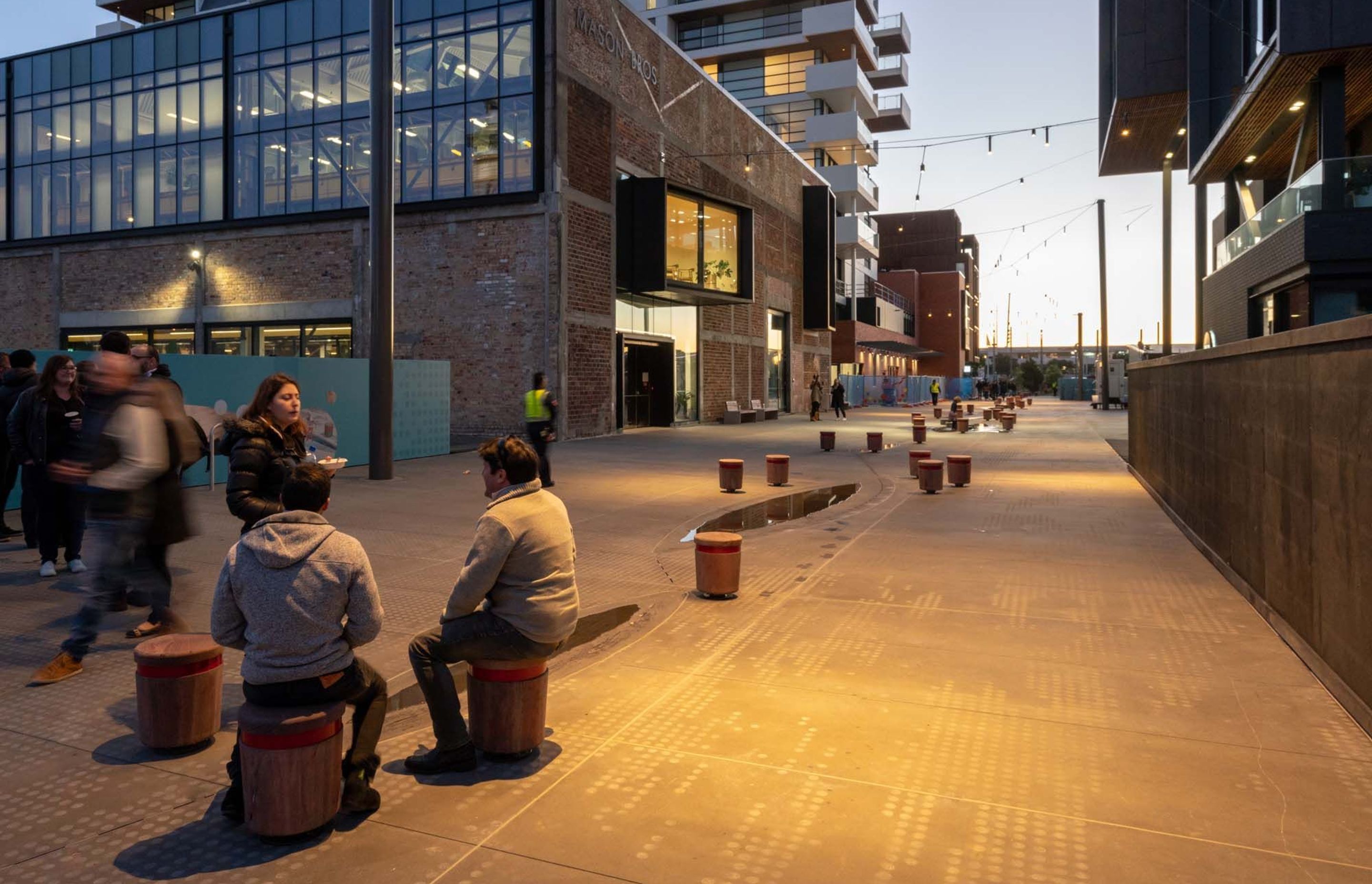 Jagas precast puddles and streetscape in Wynyard Quarter, Auckland