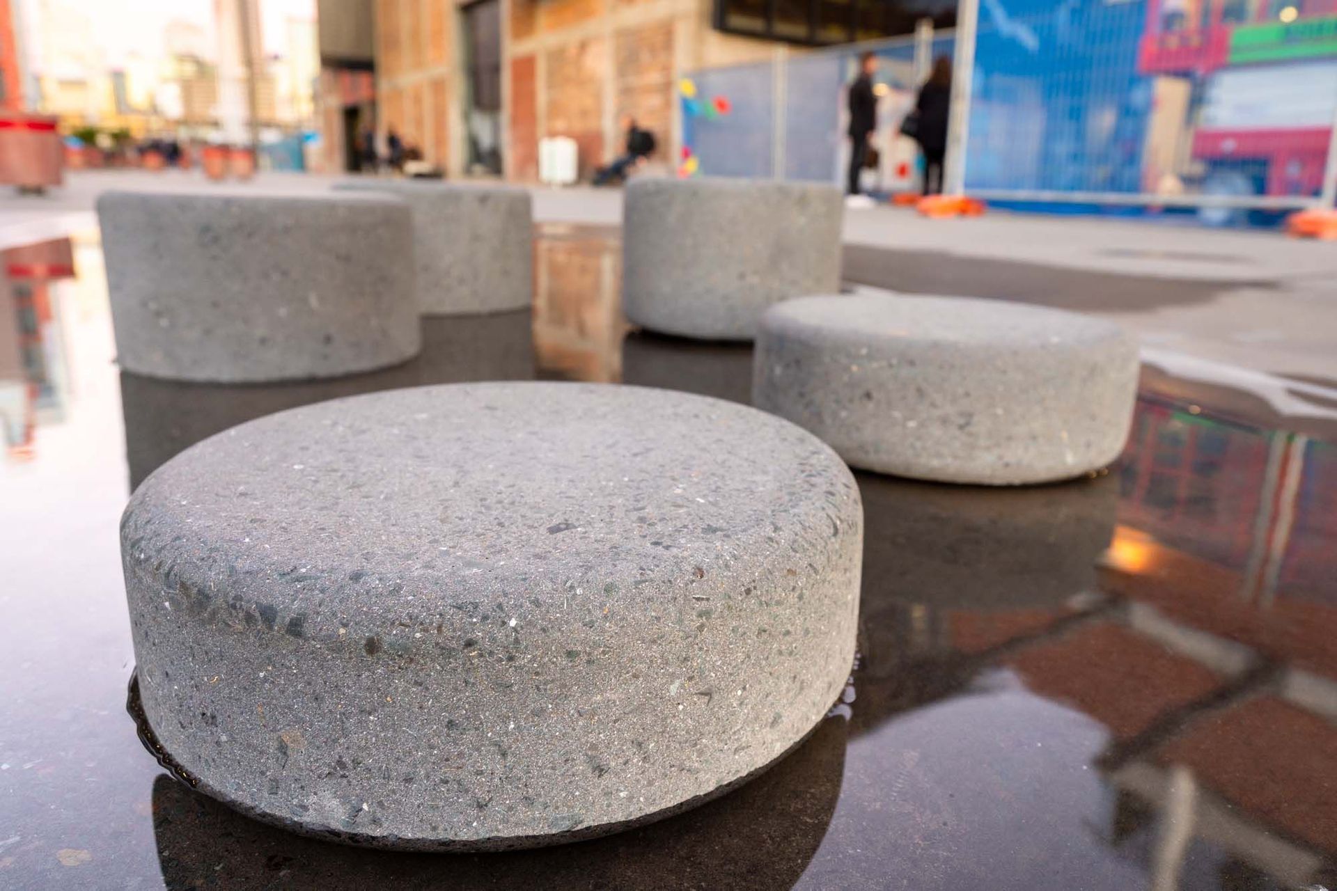 Jagas precast puddles and streetscape in Wynyard Quarter, Auckland
