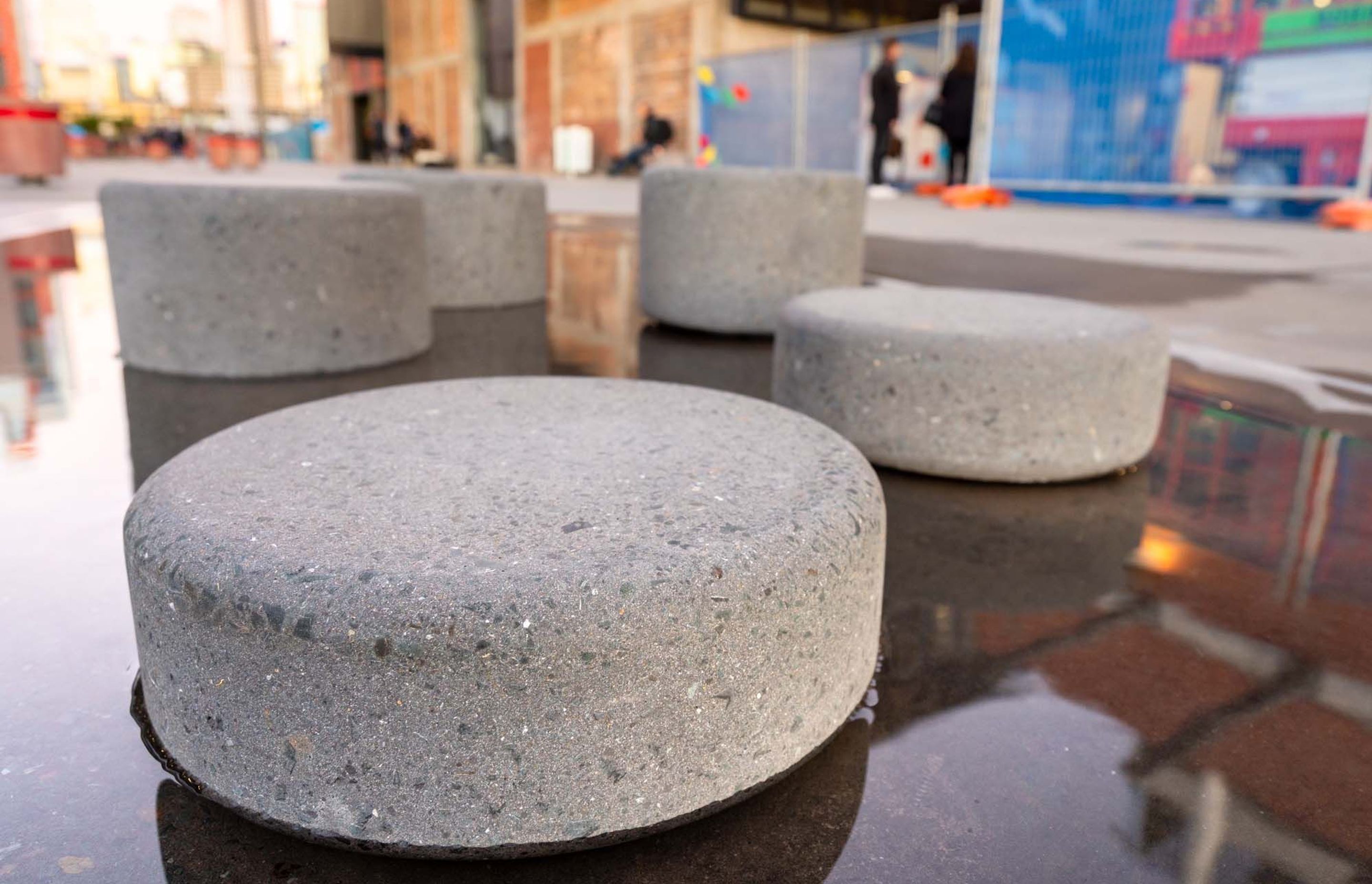 Jagas precast puddles and streetscape in Wynyard Quarter, Auckland