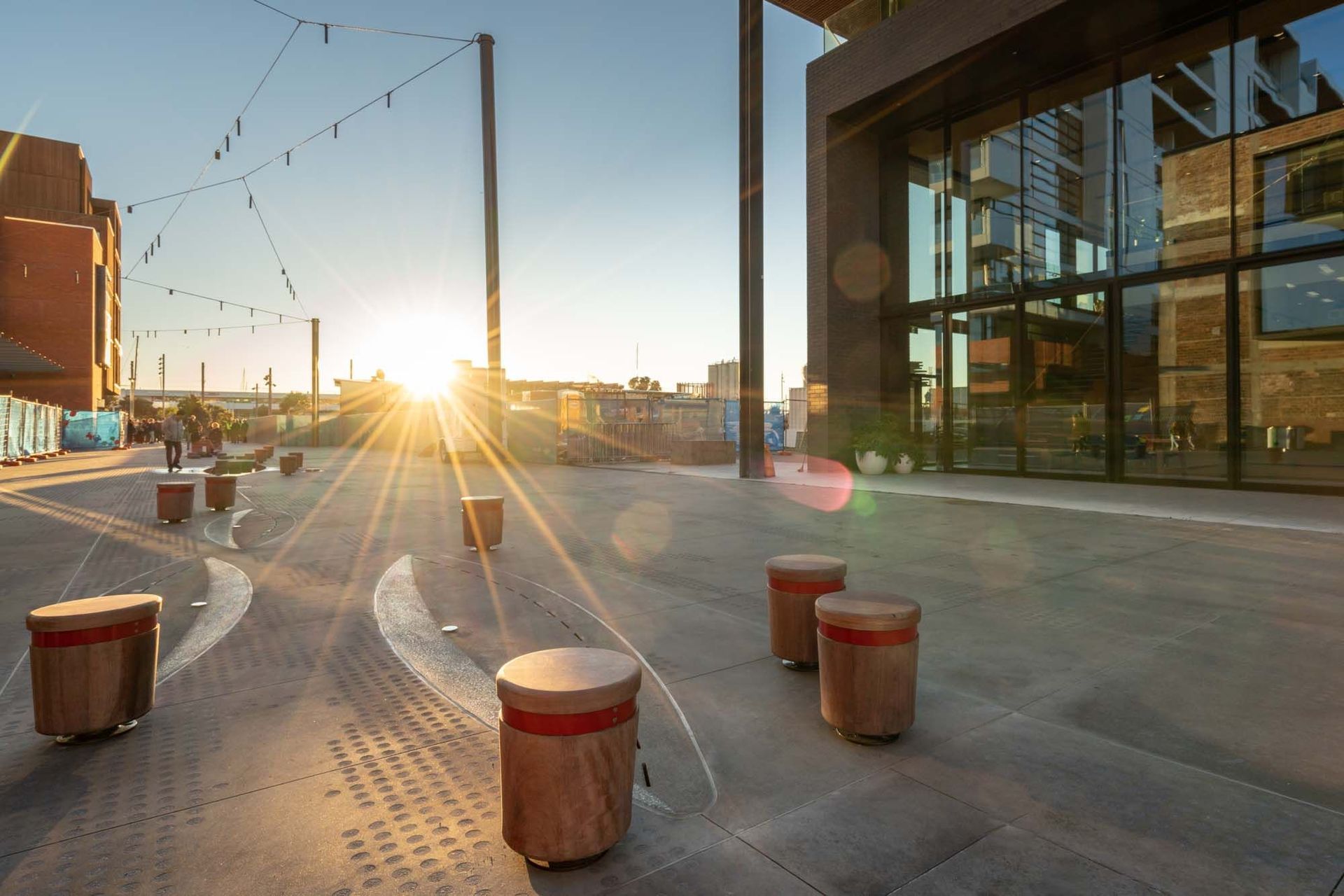 Jagas precast puddles and streetscape in Wynyard Quarter, Auckland