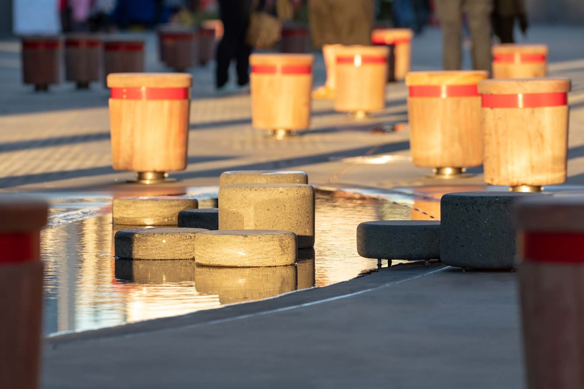 Jagas precast puddles and streetscape in Wynyard Quarter, Auckland