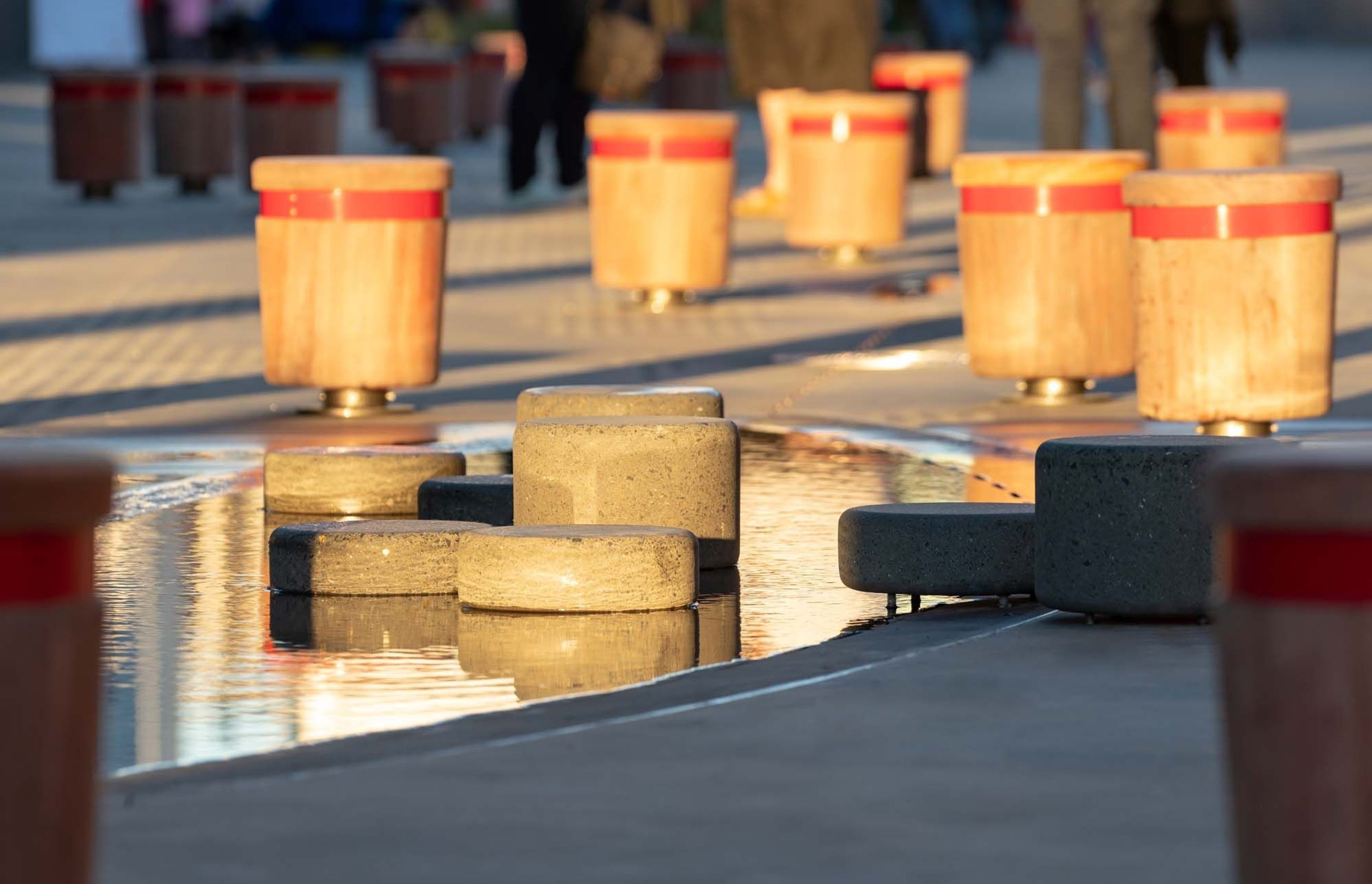 Jagas precast puddles and streetscape in Wynyard Quarter, Auckland