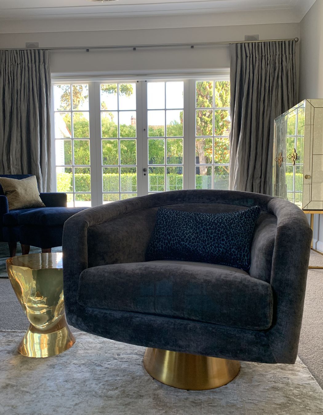 Solid acrylic Jonathan Adler Side table